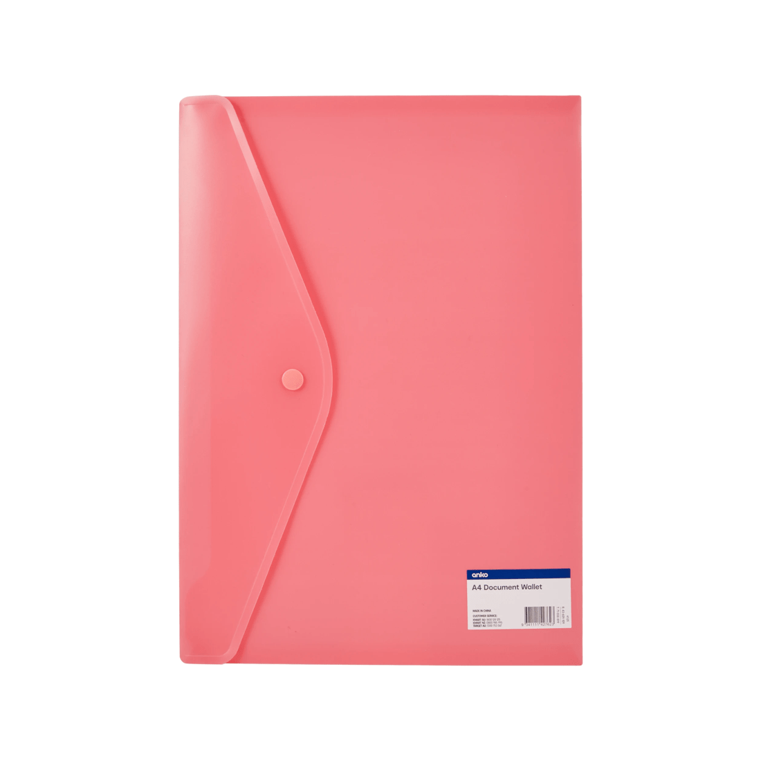 6 A4 Document Wallet - Melon, 6 of 6