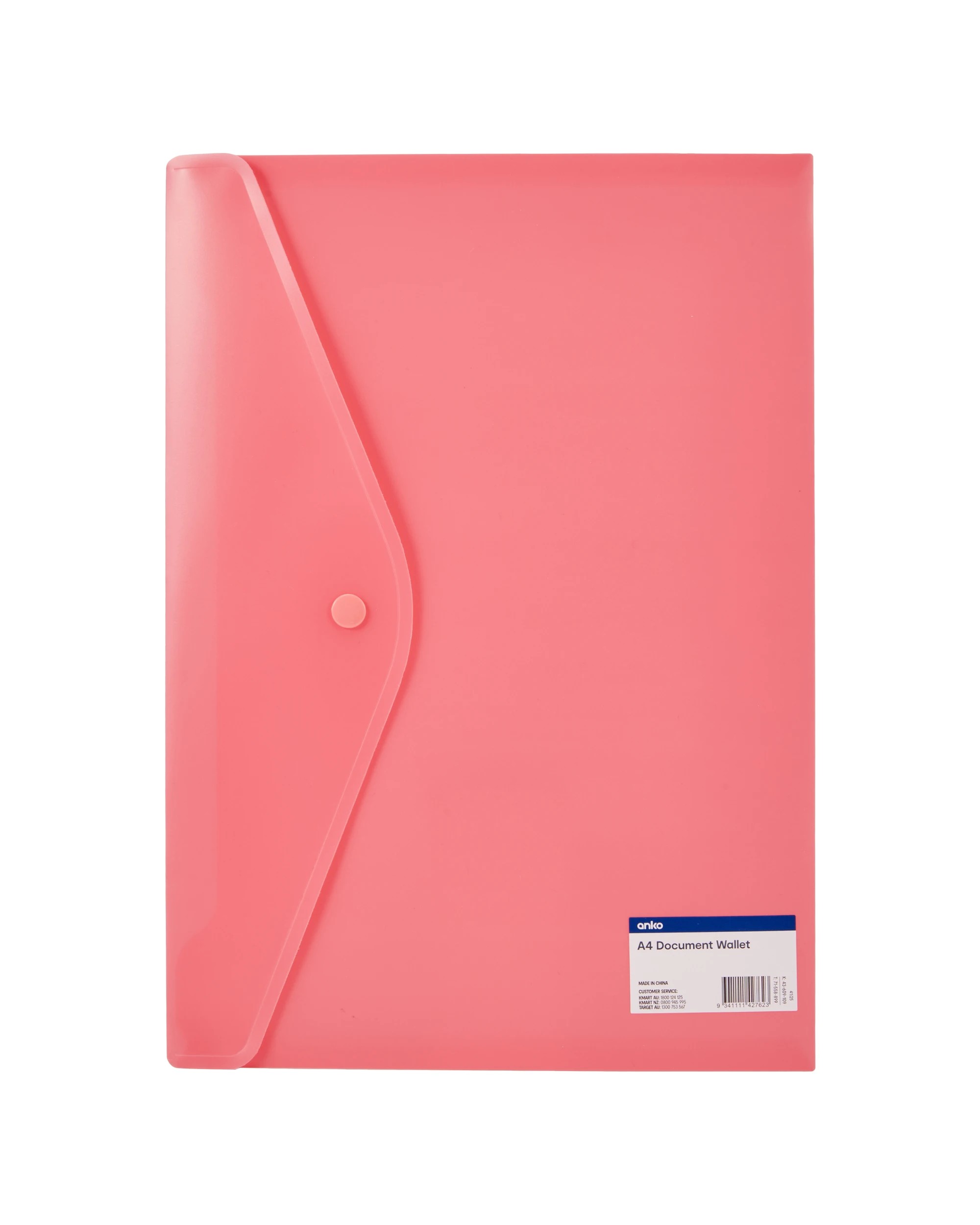 6 A4 Document Wallet - Melon, 6 of 6