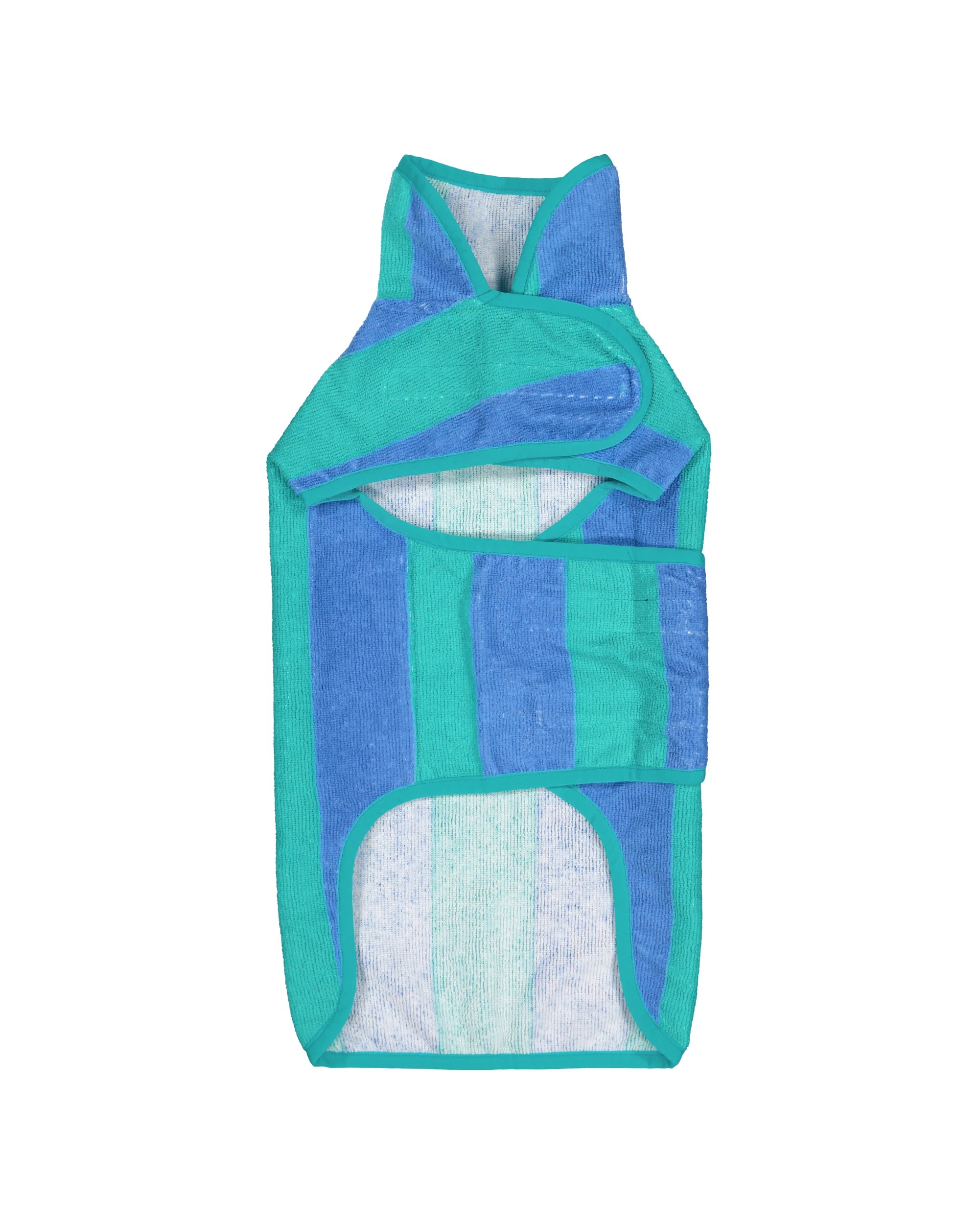 6 Pet Thick Stripe Towel - Medium, Blue, 6 of 10