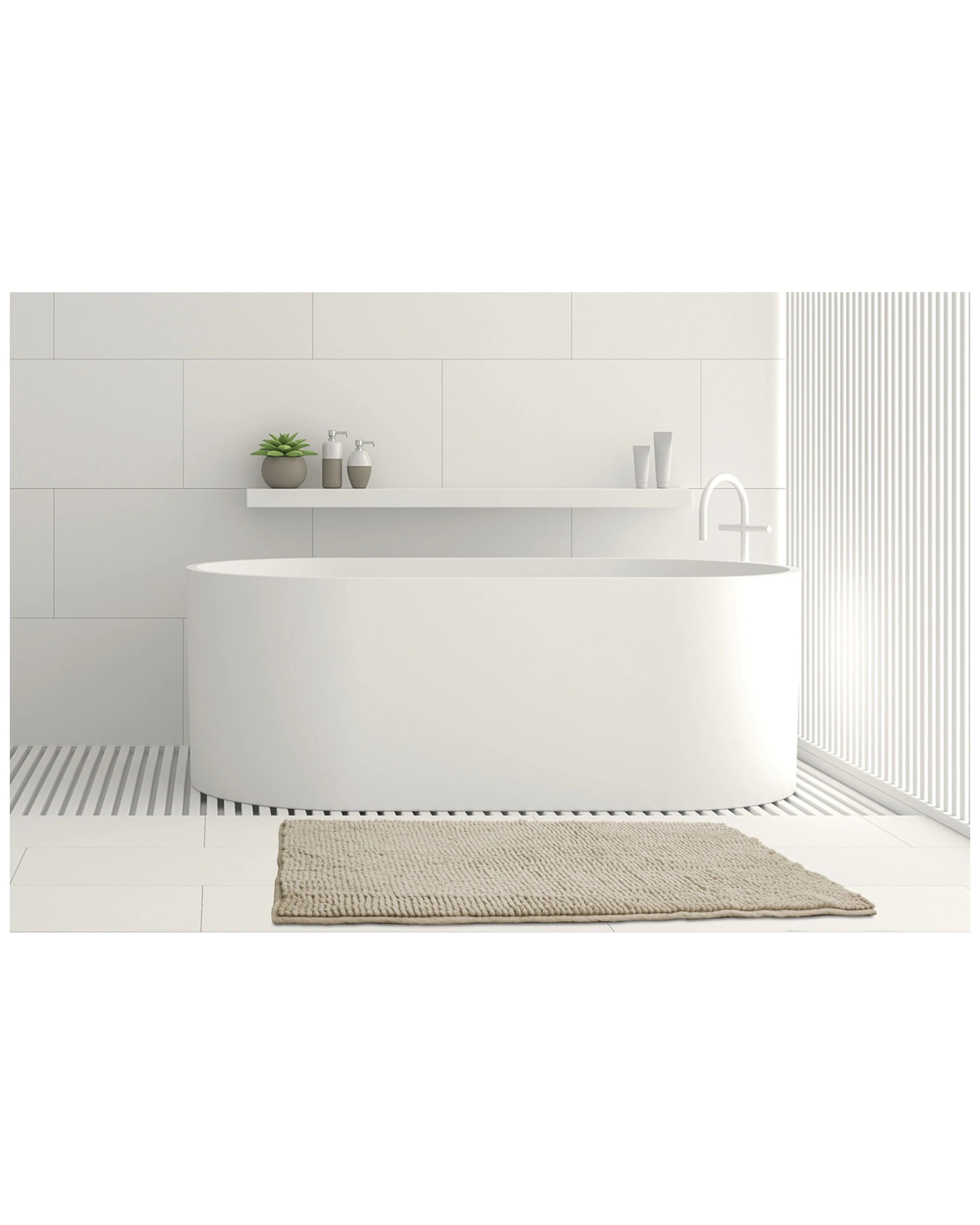 1 ARDOR Algodon Toggle Bath Mats Absorbent Fast Drying 50 x 80cm Polyester, 1 of 3