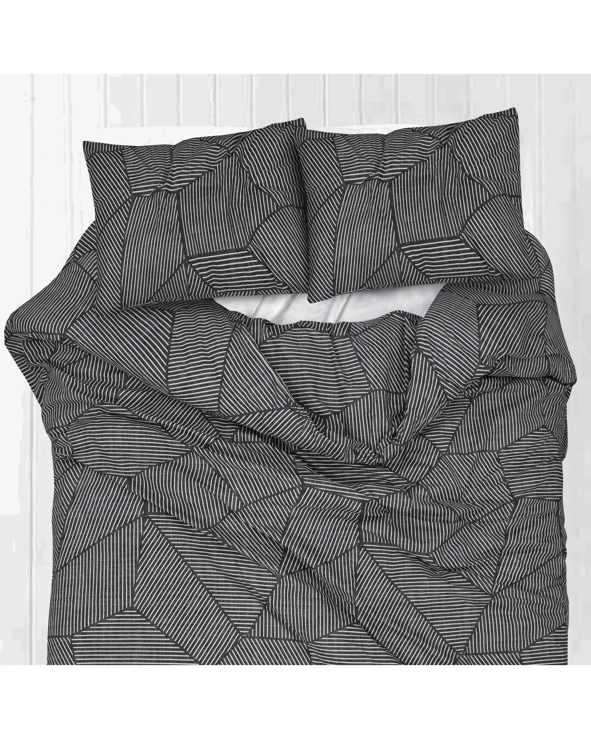 3 Amsons Pure Cotton Quilt Cover Set - Queen Bed - Charcoal, 3 of 3