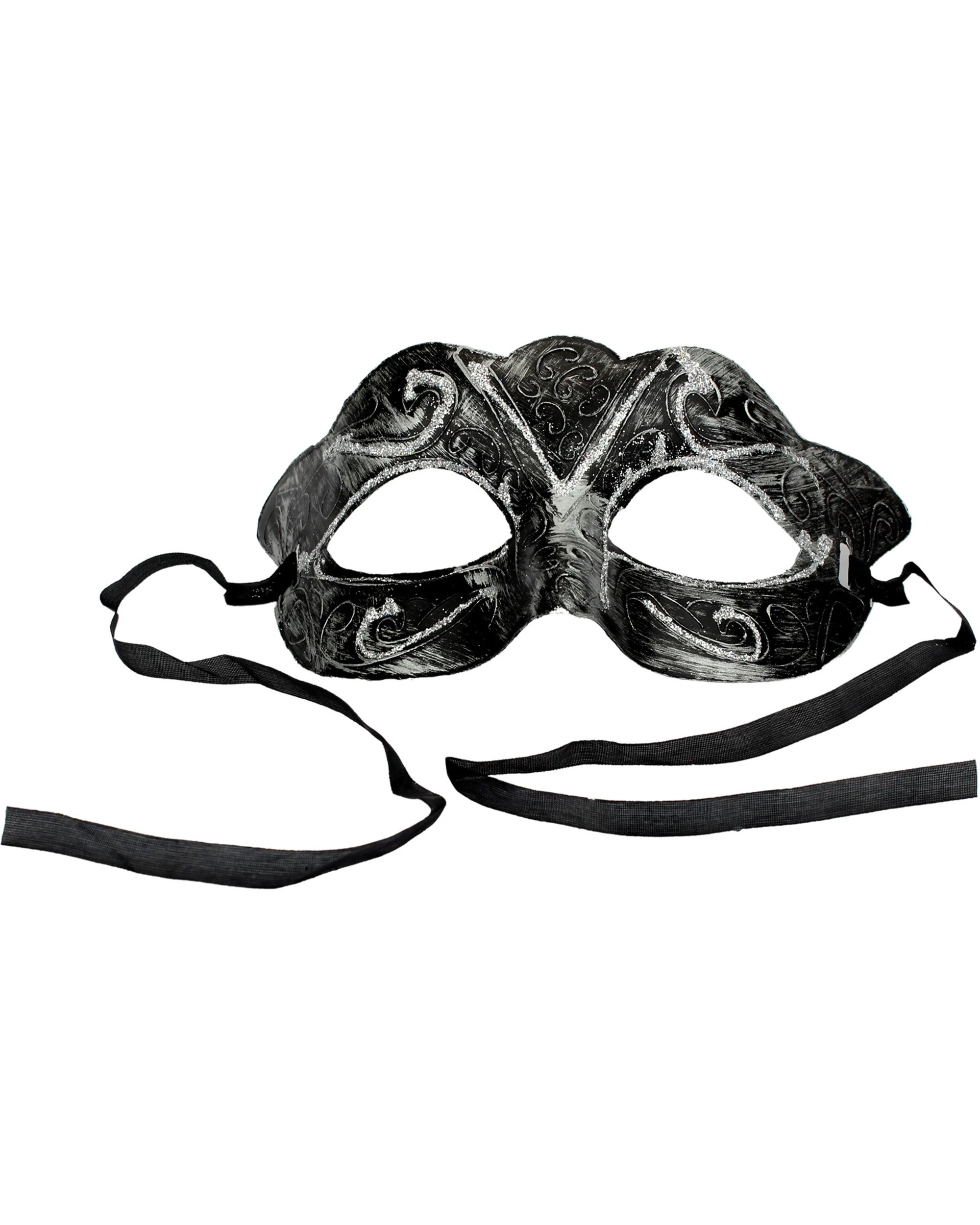1 JD Party Adult Glitter Detail Masquerade Mask - Silver, 1 of 1