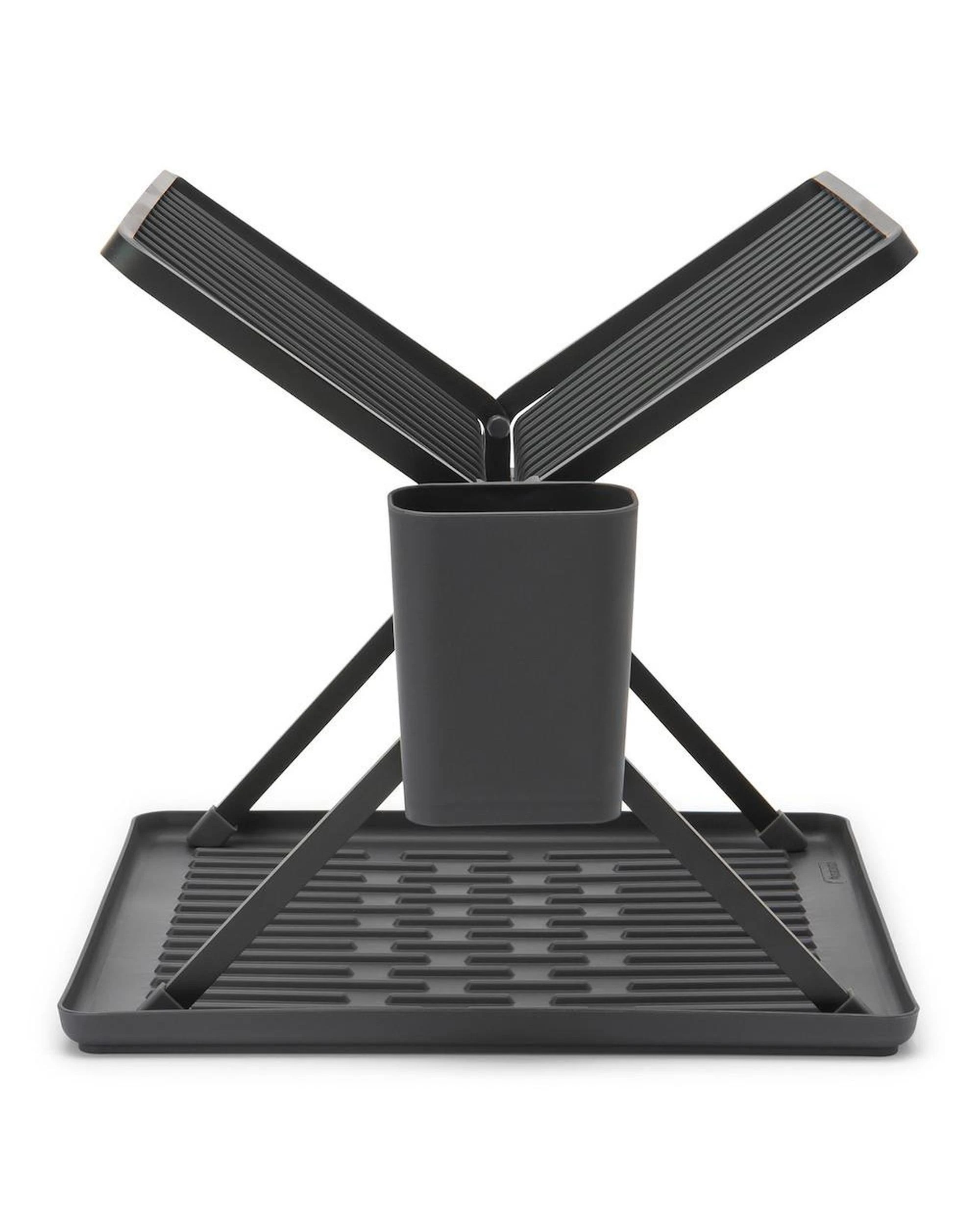 2 Brabantia Foldable Dish Drying Rack Dark Grey, 2 of 5