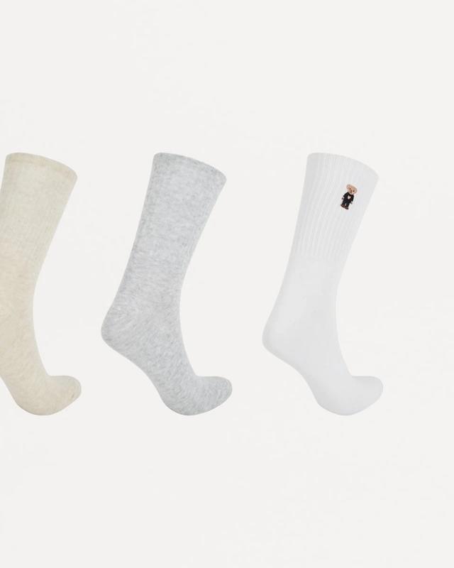 3 Pack Rib Quarter Crew S