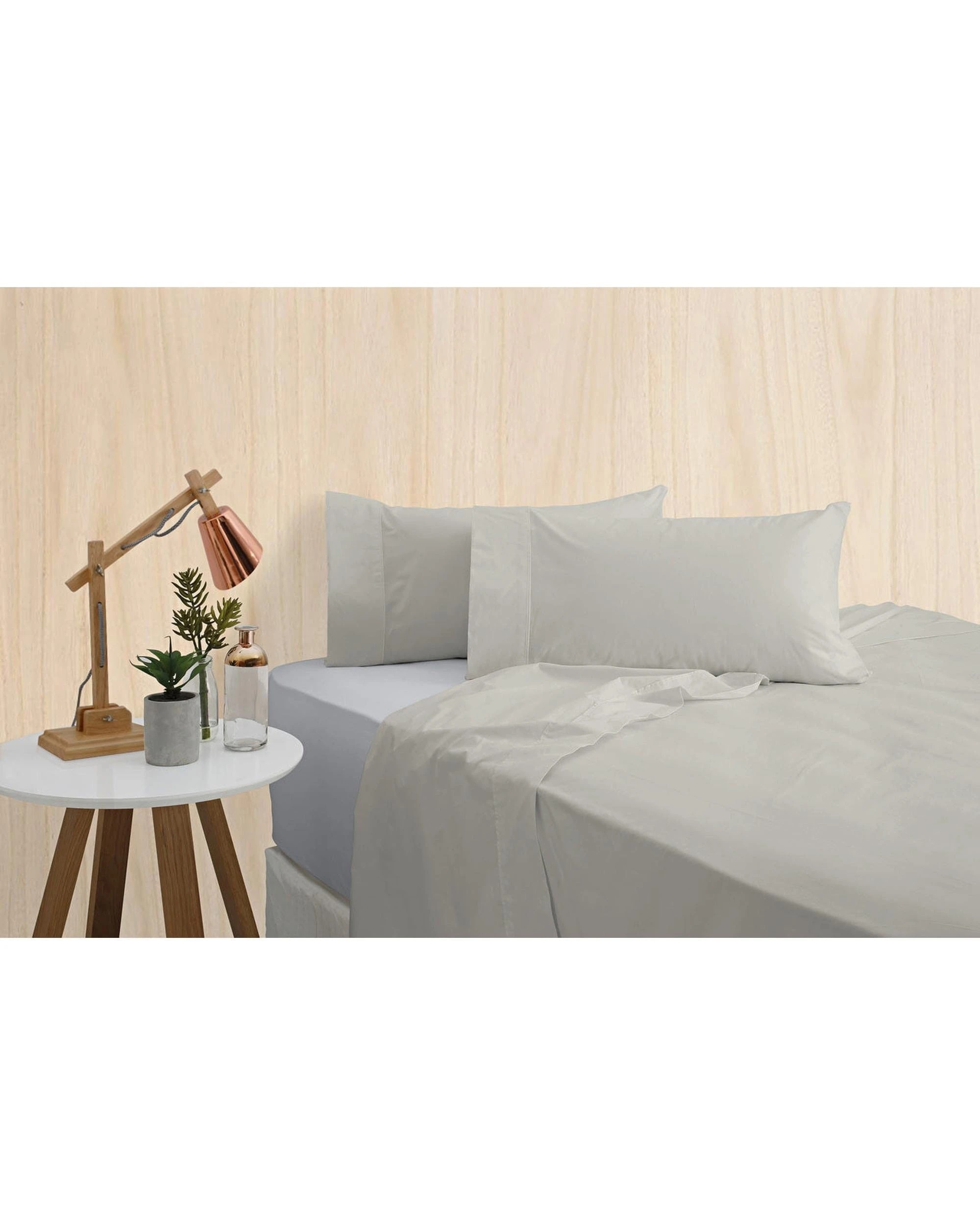 2 Bas Phillips Bamboo & Cotton 400Tc Blend Sheet Set - Queen Bed - Silver, 2 of 4