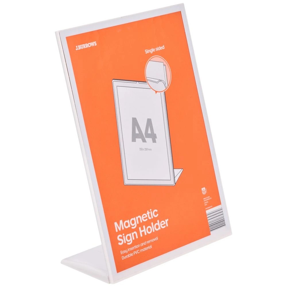 1 J.Burrows L Shape Sign Holder A4, 1 of 3