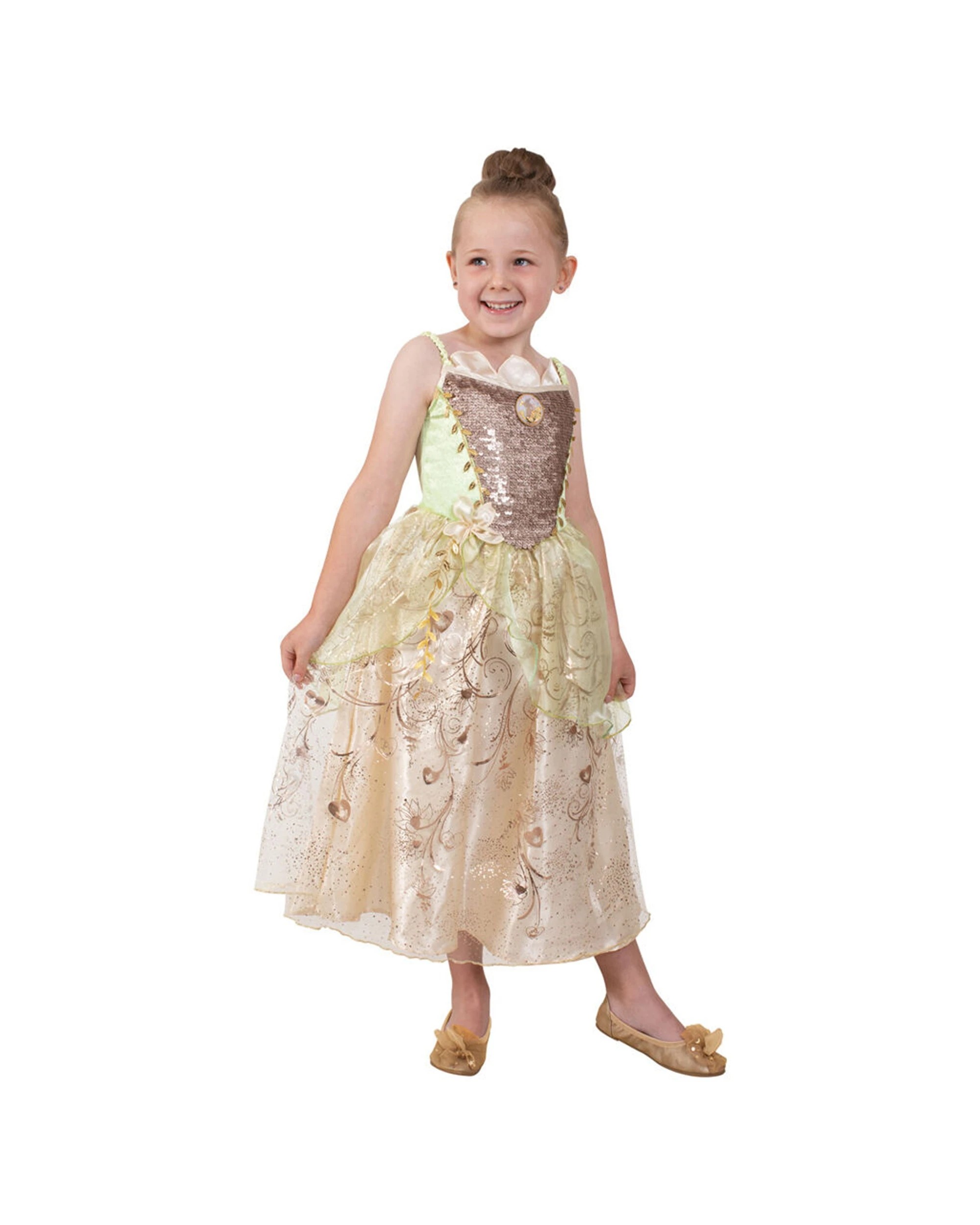 1 Disney Tiana Ultimate Princess Girls Dress Up Costume M - Green, 1 of 3