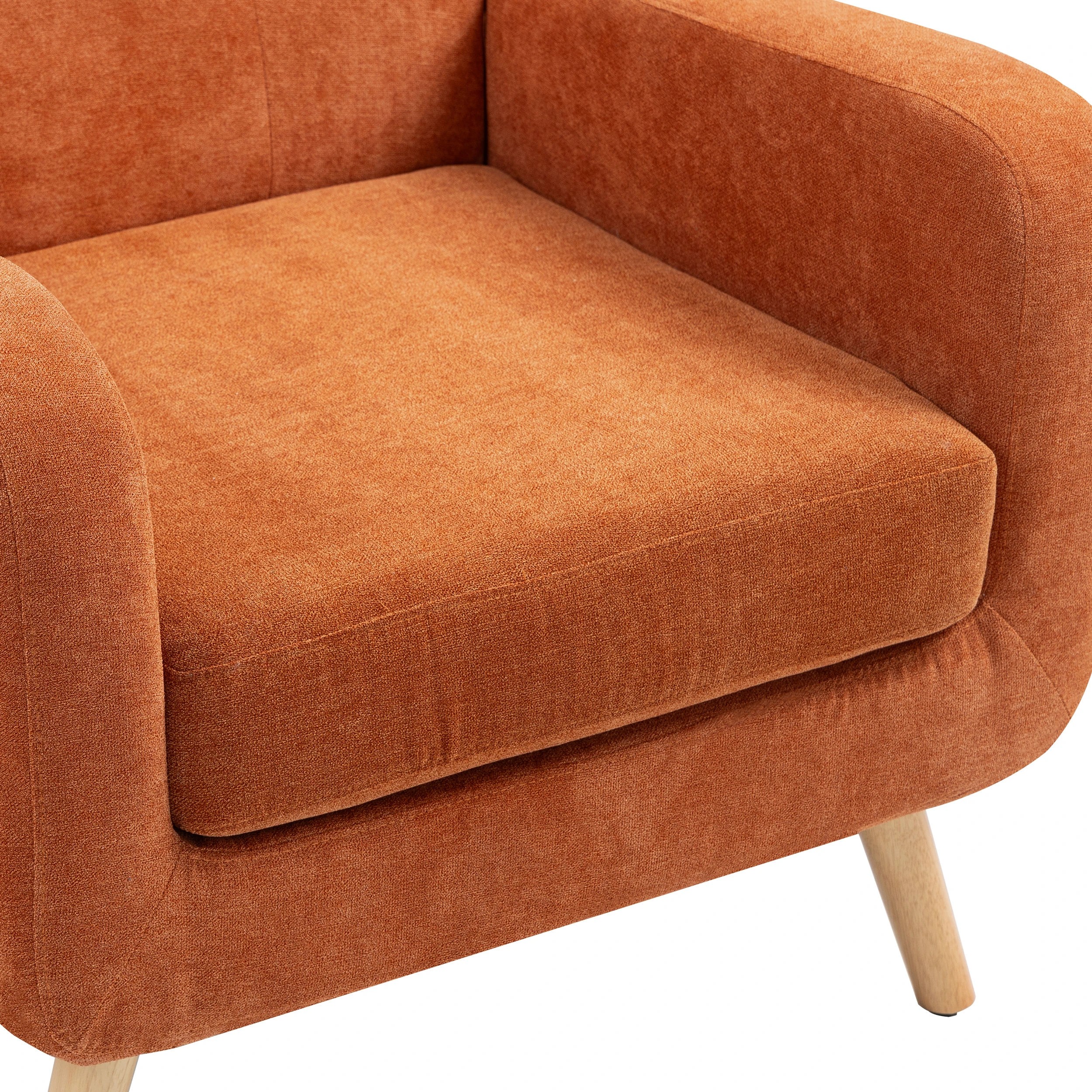 9 IHOMDEC Upholstered Tub Armchair - Orange - Orange, 9 of 10