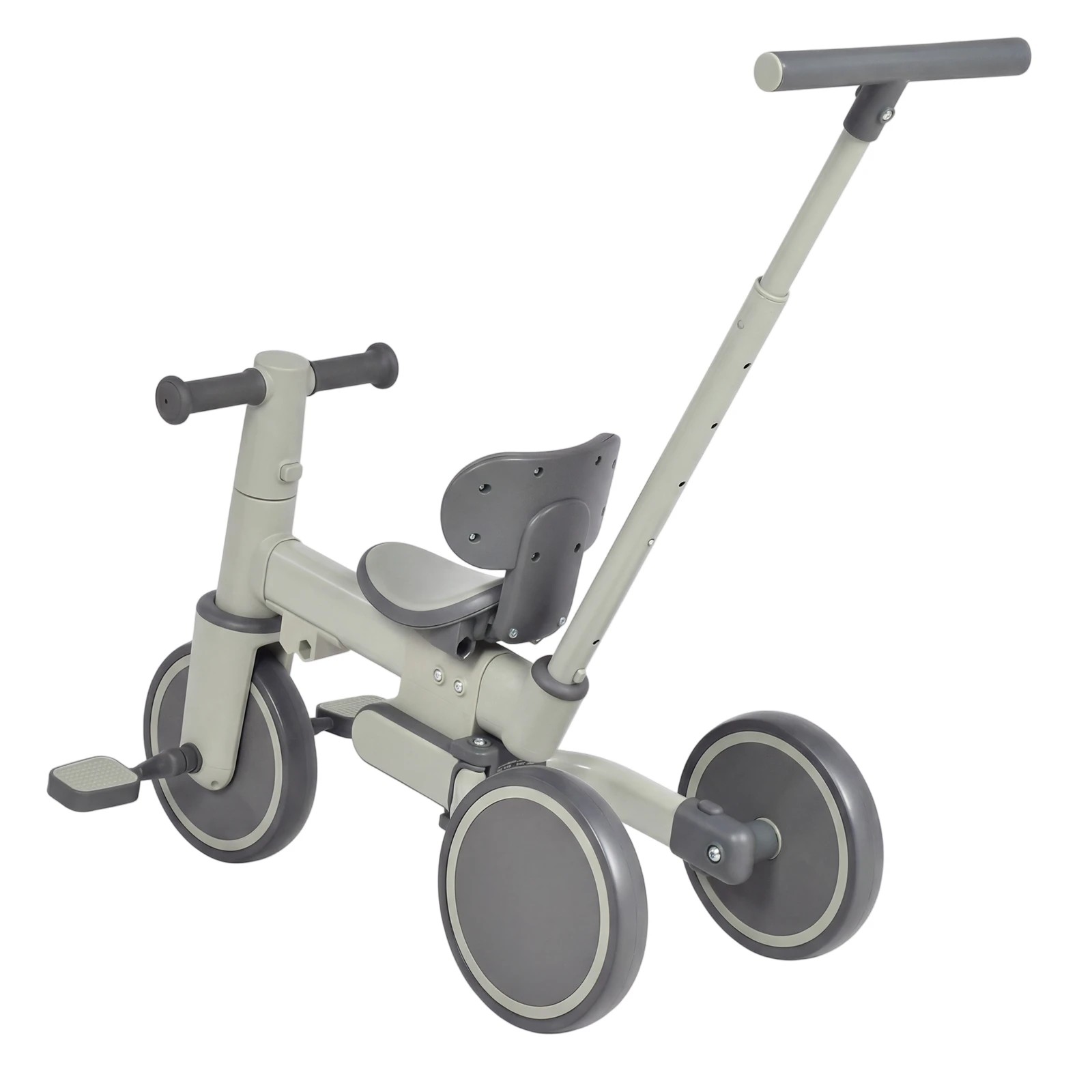 2 Advwin 5-in-1 Toddler Tricycle with Push Handle Foldable Kids Balance Bike for Boys and Girls - Green, 2 of 10