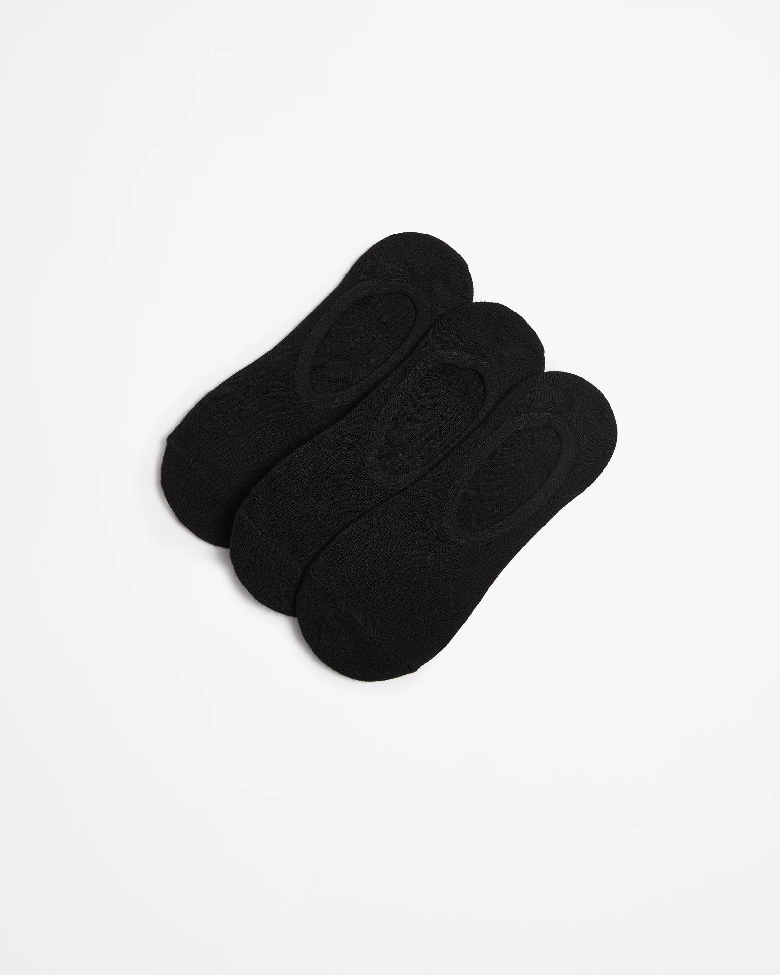 1 Target Active Bamboo 3 Pack No Show Mesh Socks BLACK, 1 of 3