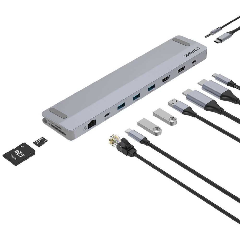 5 Comsol Dual Monitor USB-C 12 Port Docking Station, 5 of 8