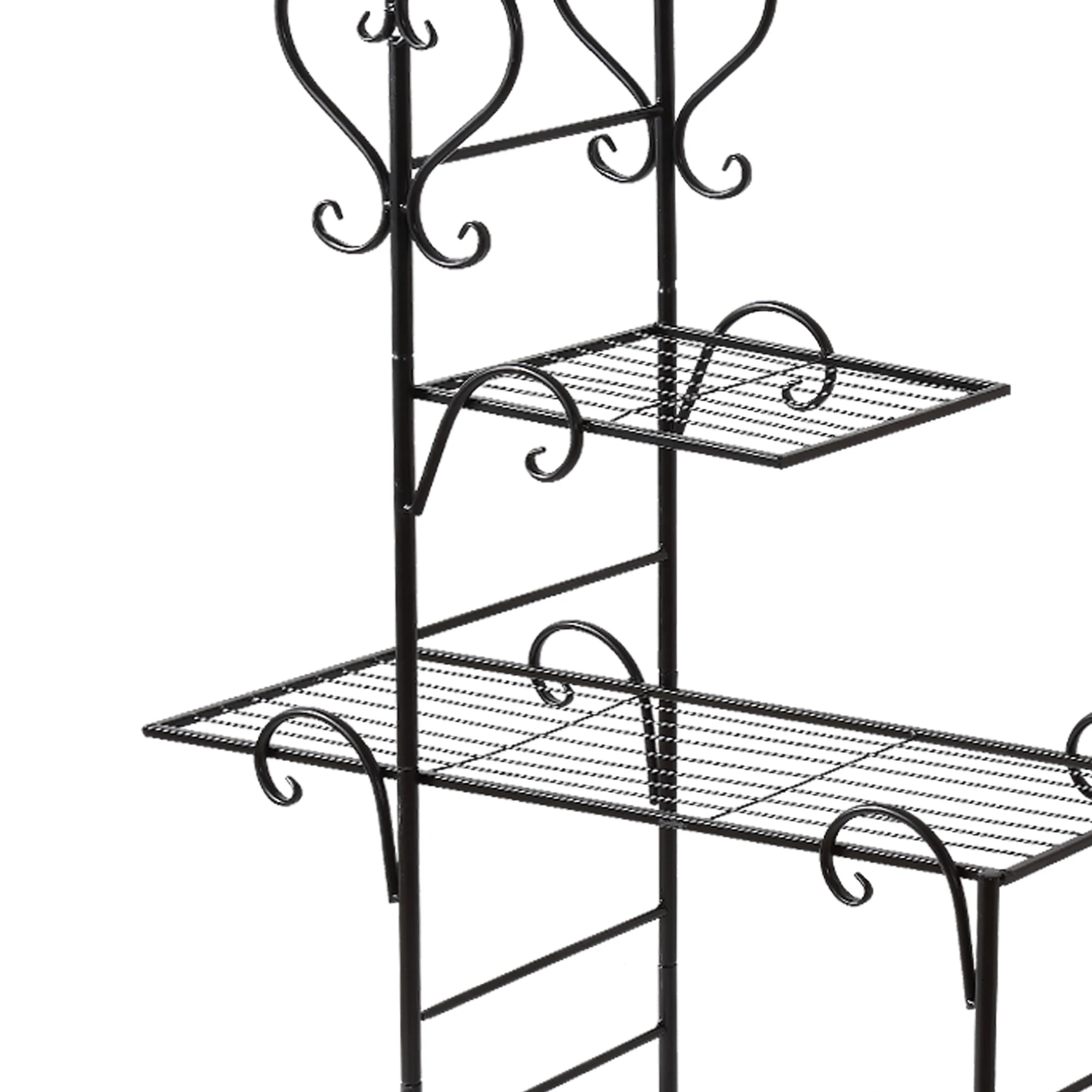 5 Levede Plant Stand Metal Black Flower Pot - Black, 5 of 6