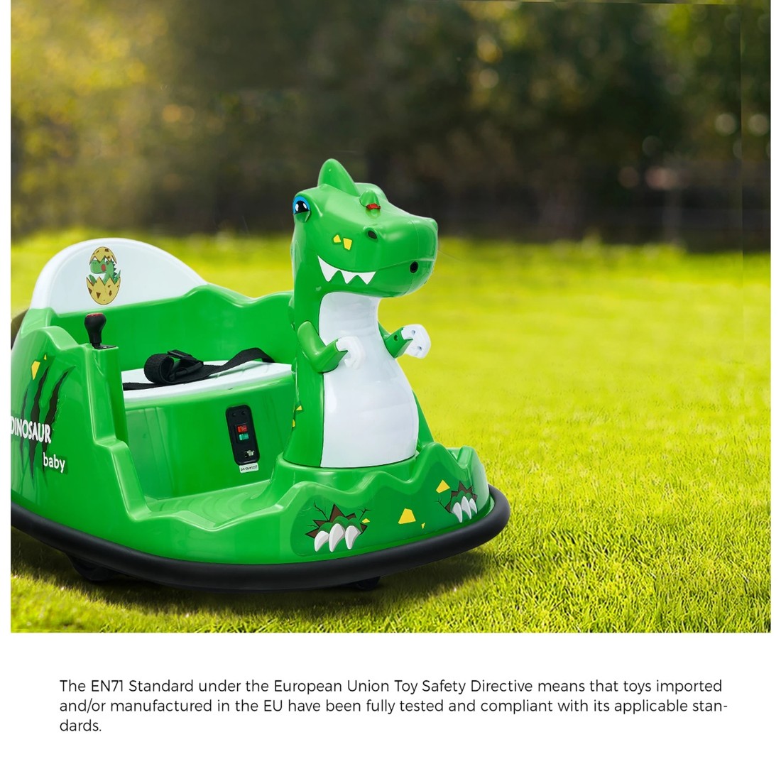 3 Mazam Kids Ride On Car Bumper Electric Cars Toy Remote Control Spray Led Trex
 - Green, 3 of 10