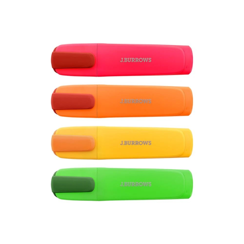 3 J.Burrows Chisel Highlighters Assorted 4 Pack, 3 of 4