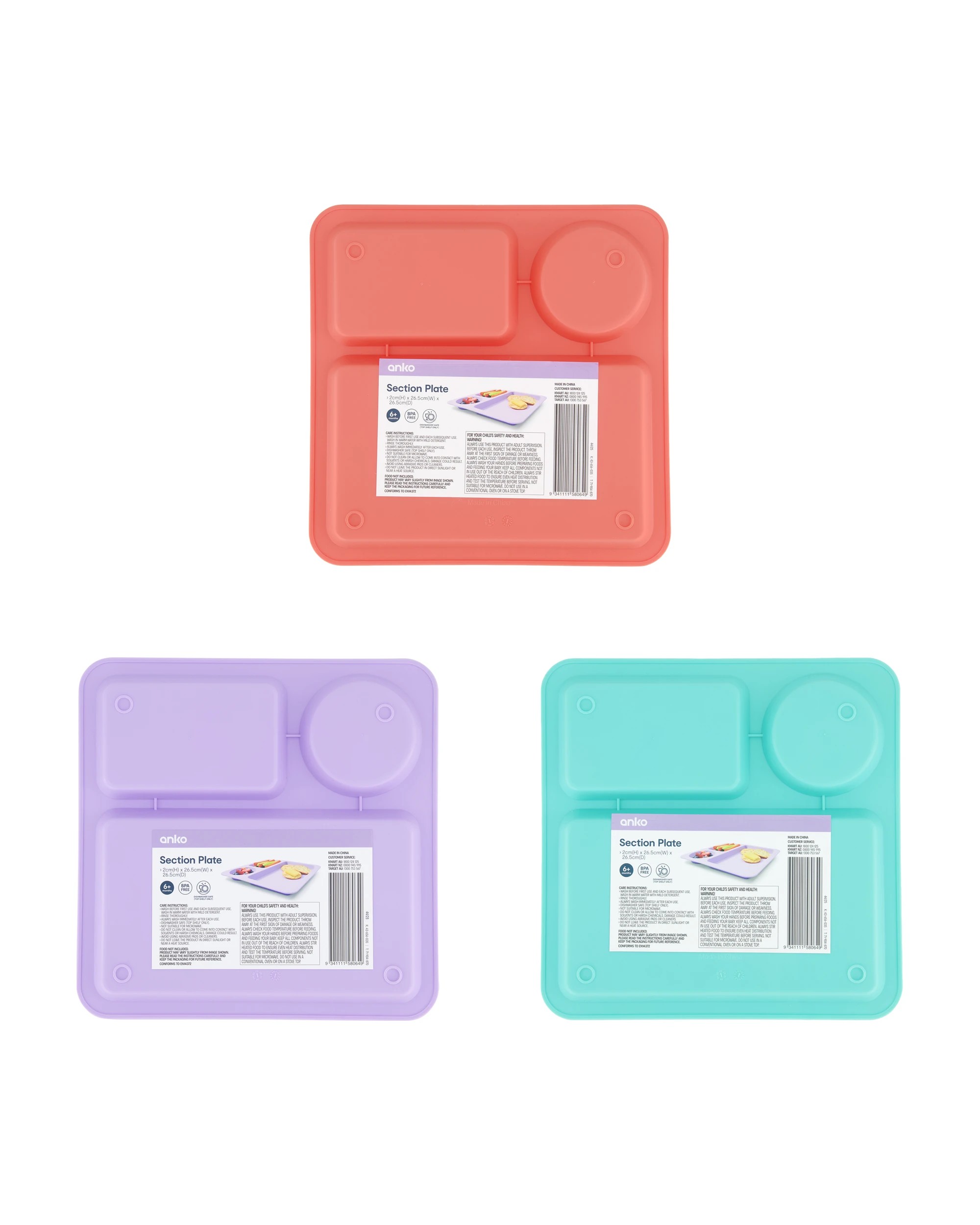 10 Section Plate - Assorted, 10 of 10