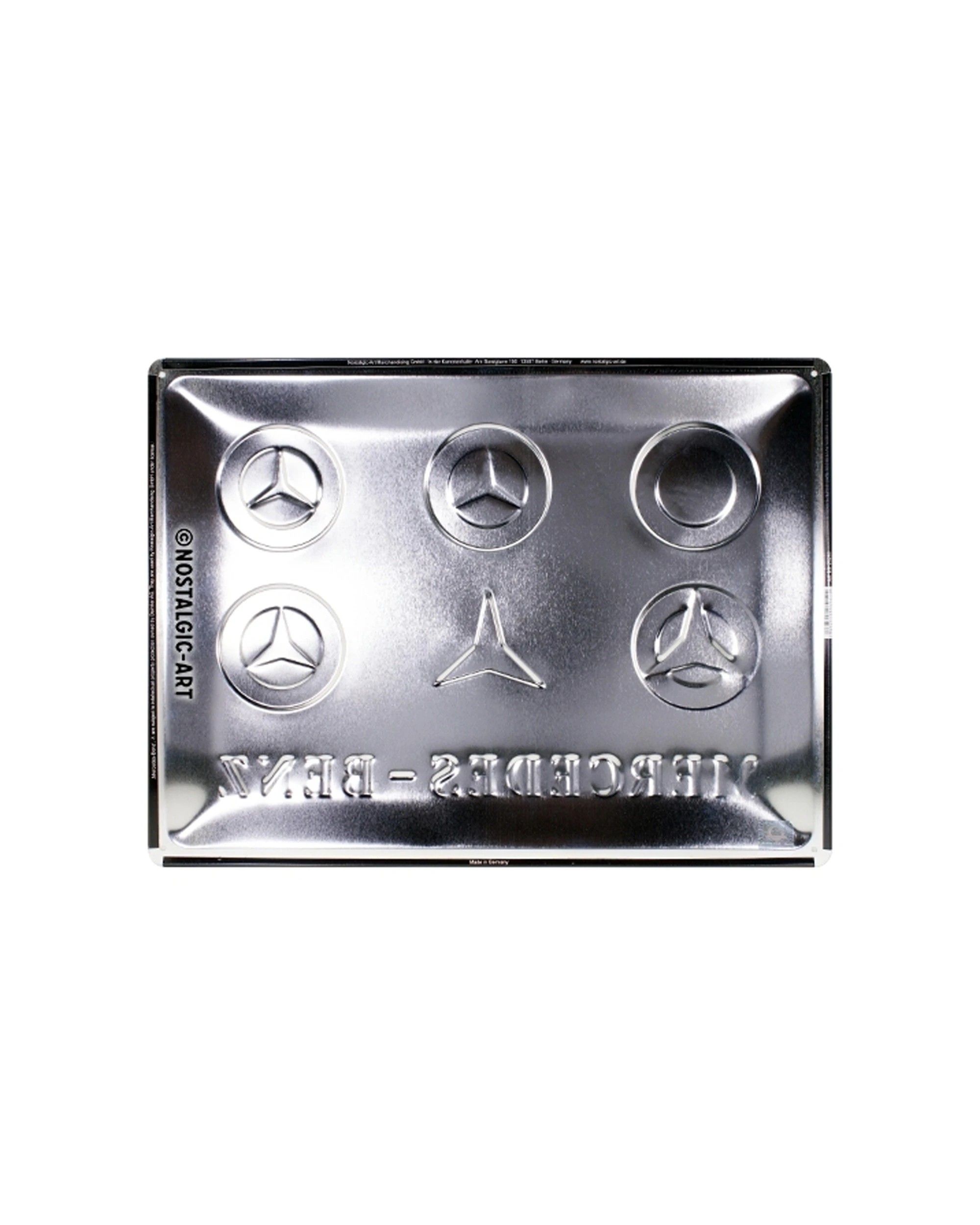 2 Nostalgic-Art Large 30x40cm Metal Wall Art Sign Plaque - Mercedes-Benz Logo Evolution, 2 of 3