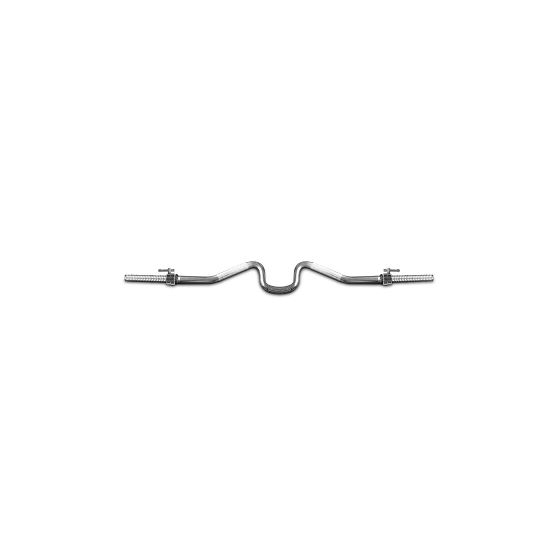 1 Bodyworx Ezy Supercurl Bar And Collars V2 47in 28mm 80kg Capacity Home Gym - Silver, 1 of 1