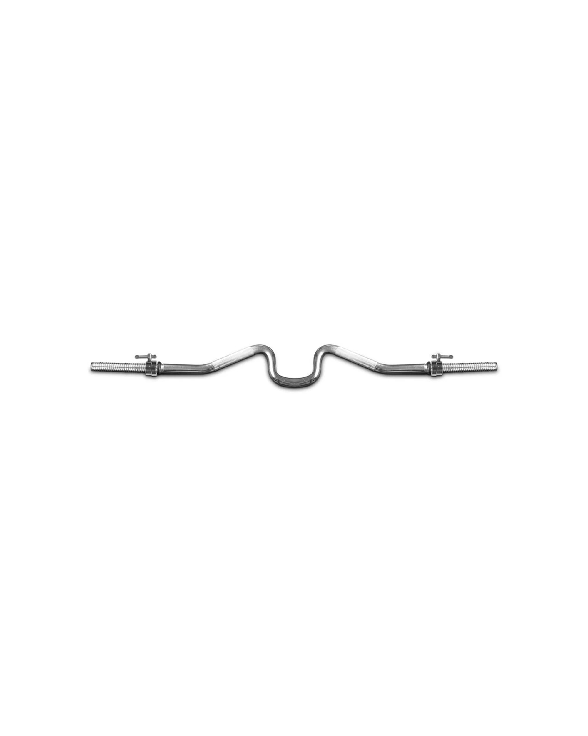 1 Bodyworx Ezy Supercurl Bar And Collars V2 47in 28mm 80kg Capacity Home Gym - Silver, 1 of 1