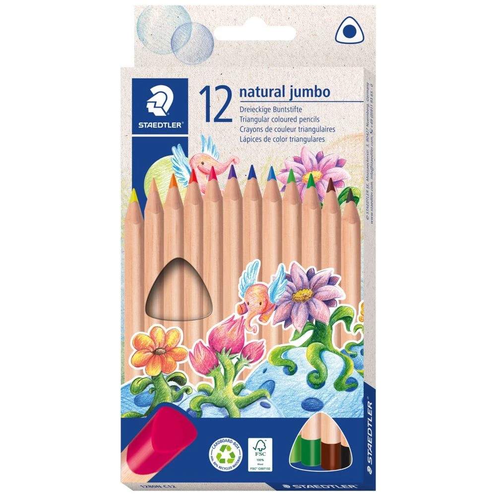 1 Staedtler Jumbo Colour Pencils Assorted 12 Pack, 1 of 2