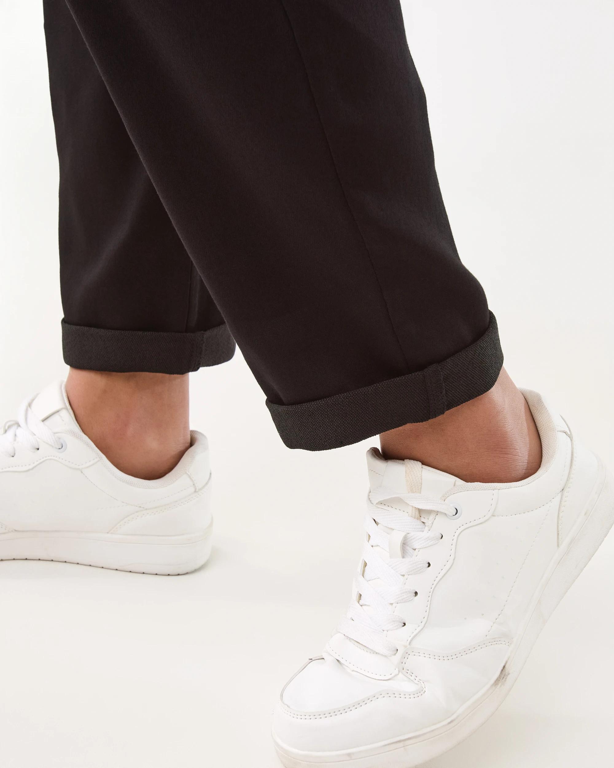 6 Curve Denim Joggers Black, 6 of 6