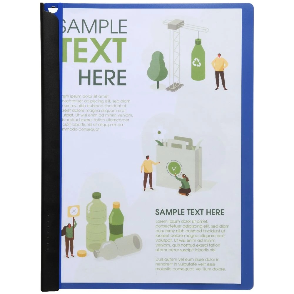 3 J.Burrows A4 Clamp File Blue, 3 of 3