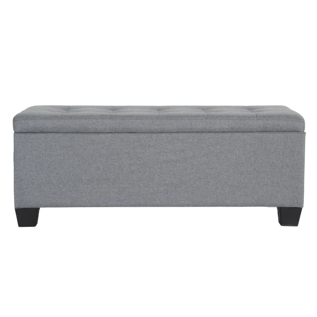 3 Artiss Storage Ottoman Blanket Box 97cm Linen - Grey, 3 of 9