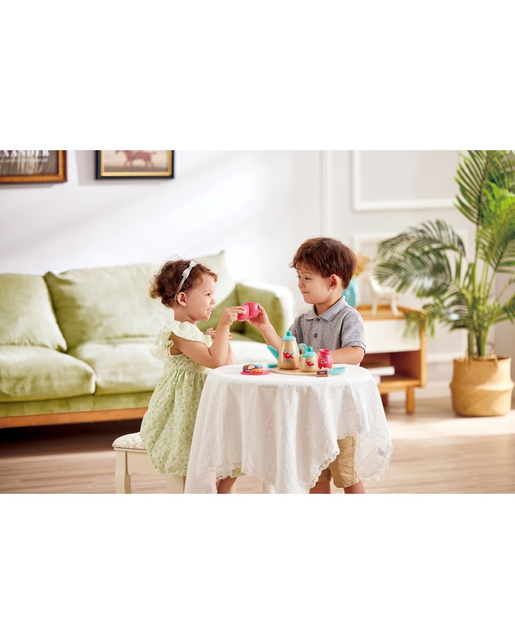 5 Hape Tea Time Wooden Play Set Elegant Party Activity Toy Wood Durable Pretend Play Set - Multi, 5 of 5