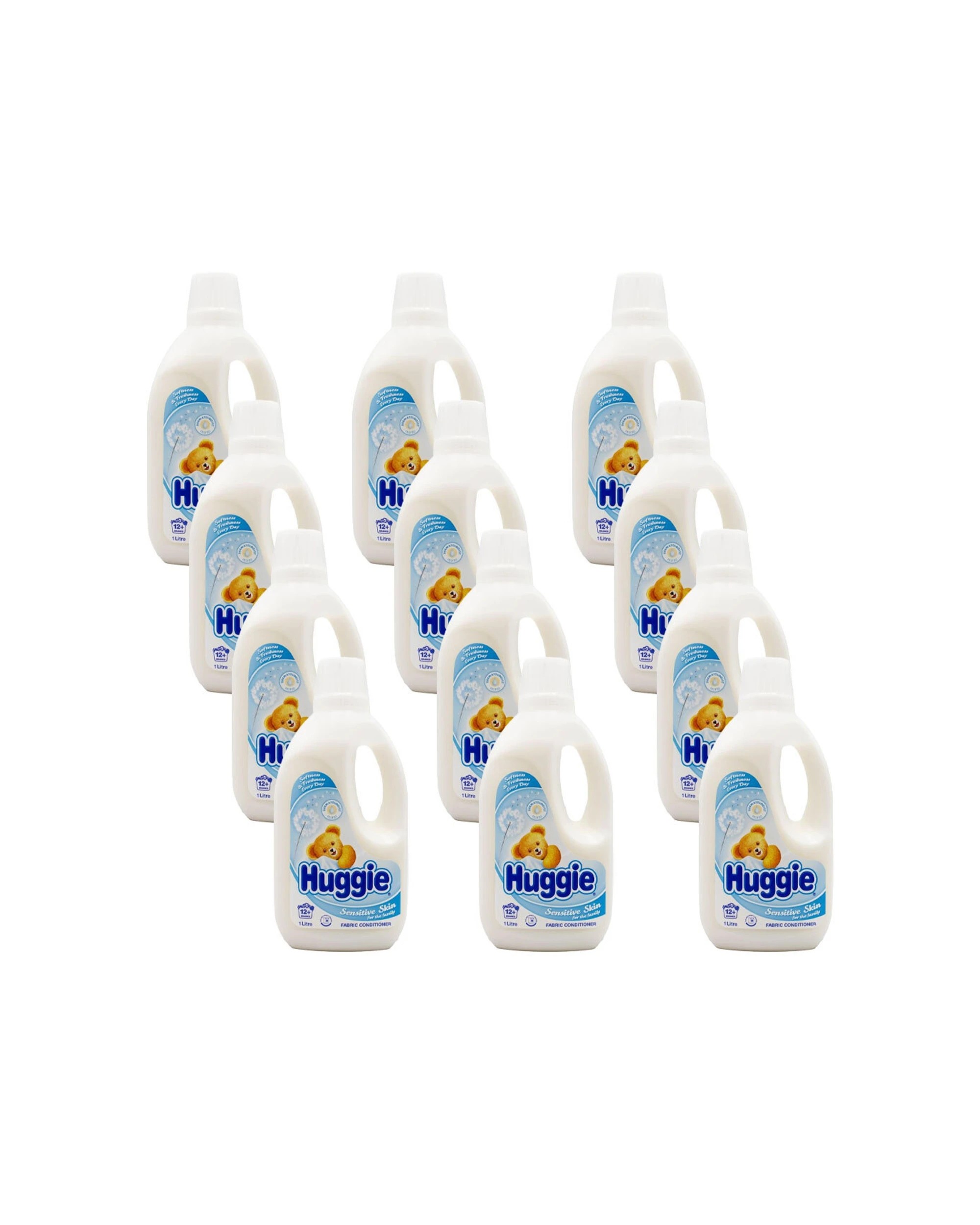 1 Huggie 12PK Liquid Laundry Fabric Conditioner For Sensitive Skin 1L - White, 1 of 3