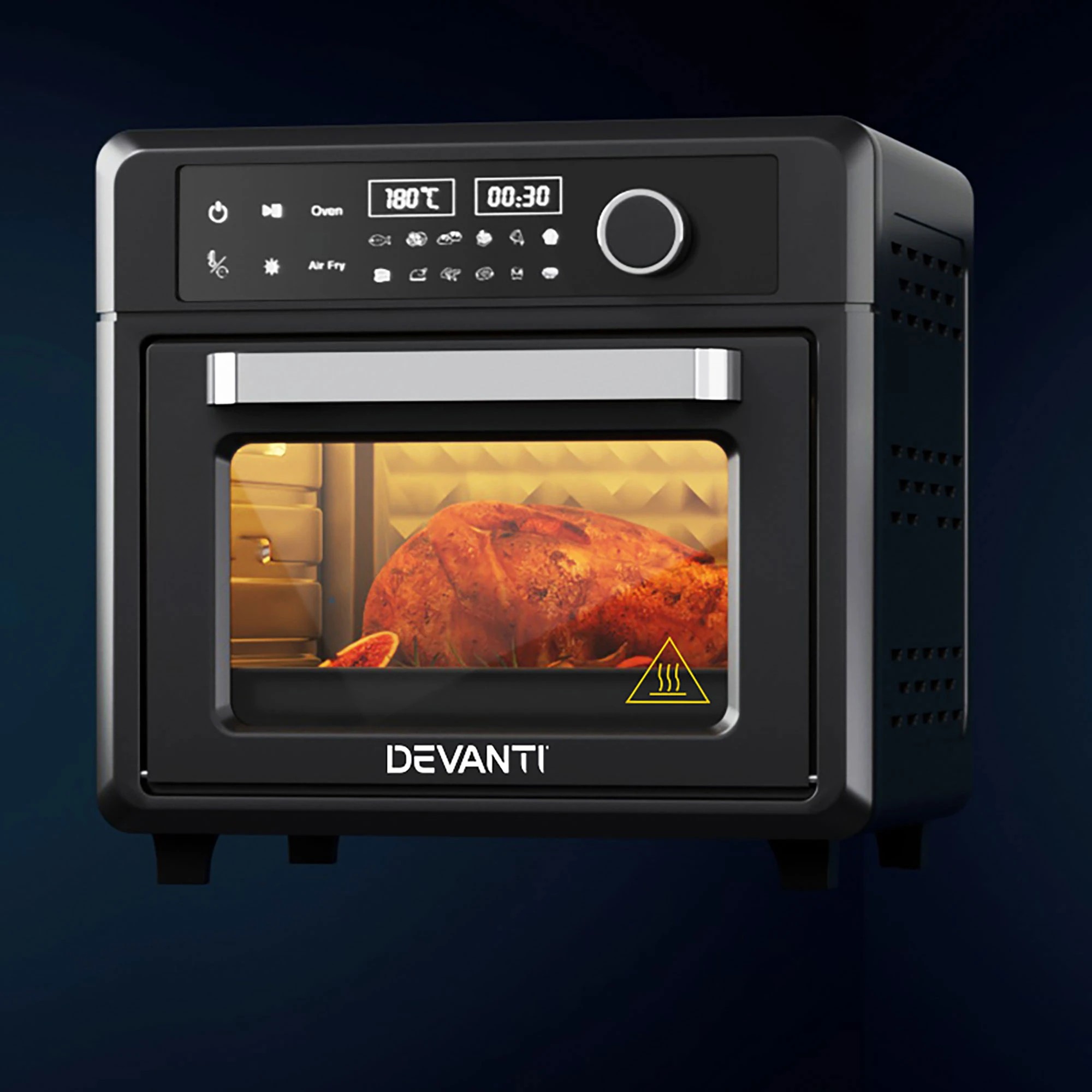 1 Devanti Air Fryer 20L LCD Fryers - Black, 1 of 8