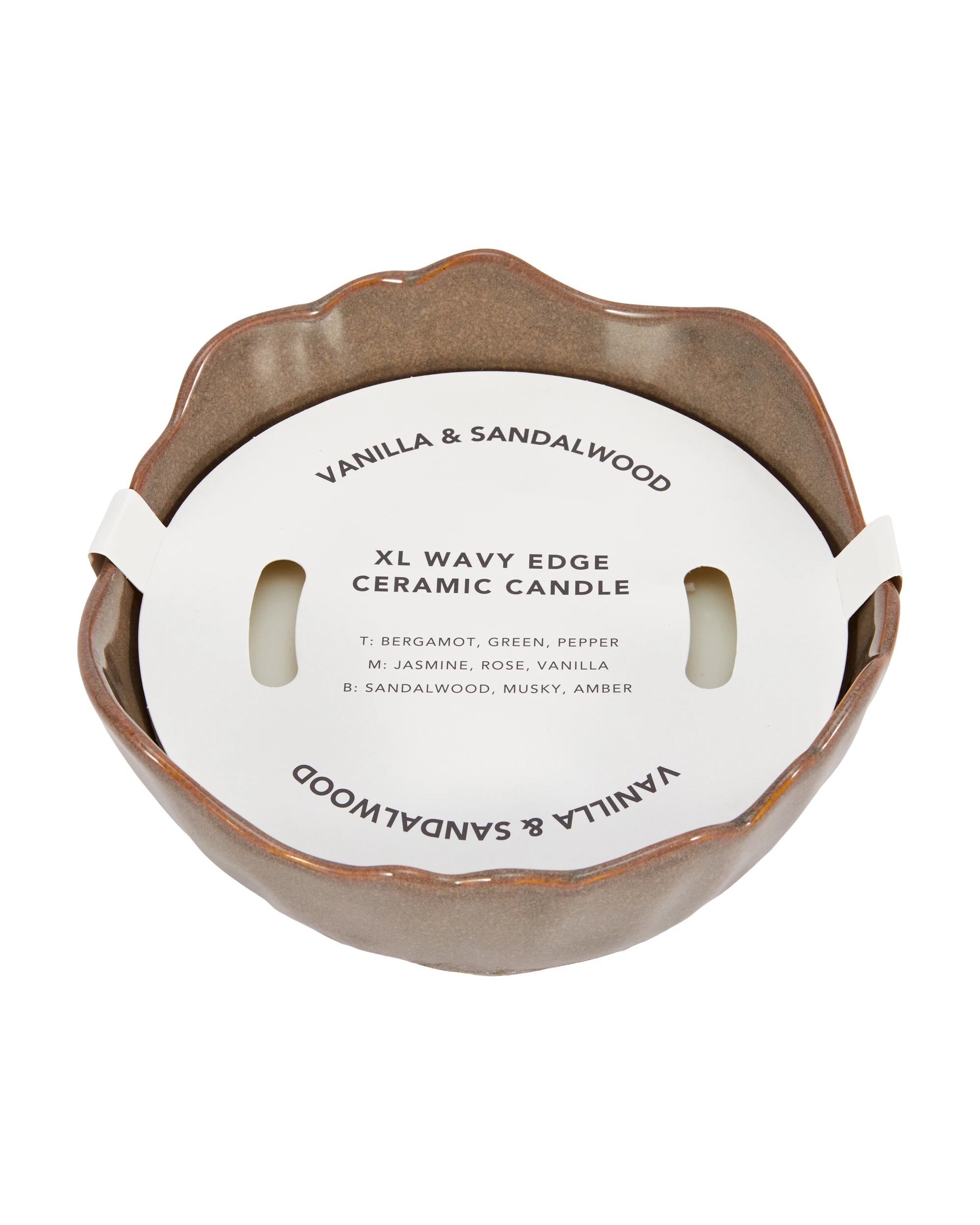4 XL Wavy Edge Ceramic Candle, 4 of 5