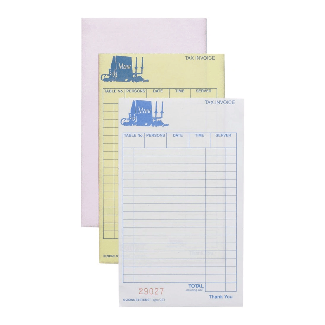1 Zions Carbonless Triplicate Restaurant Docket Book, 1 of 1