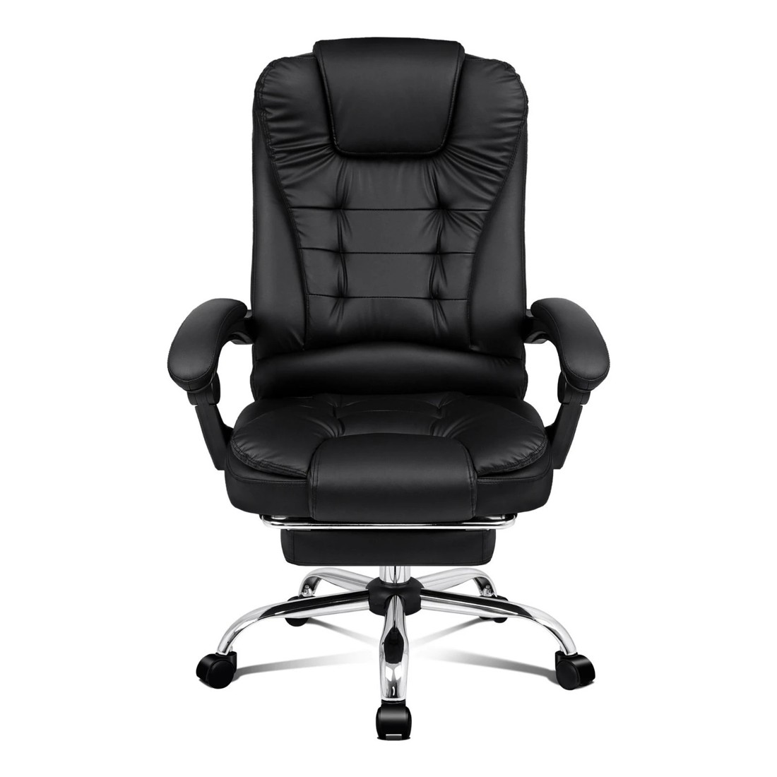 5 Alfordson Office Chair Gaming Executive Computer Racer Footrest PU Leather Seat - Black, 5 of 10
