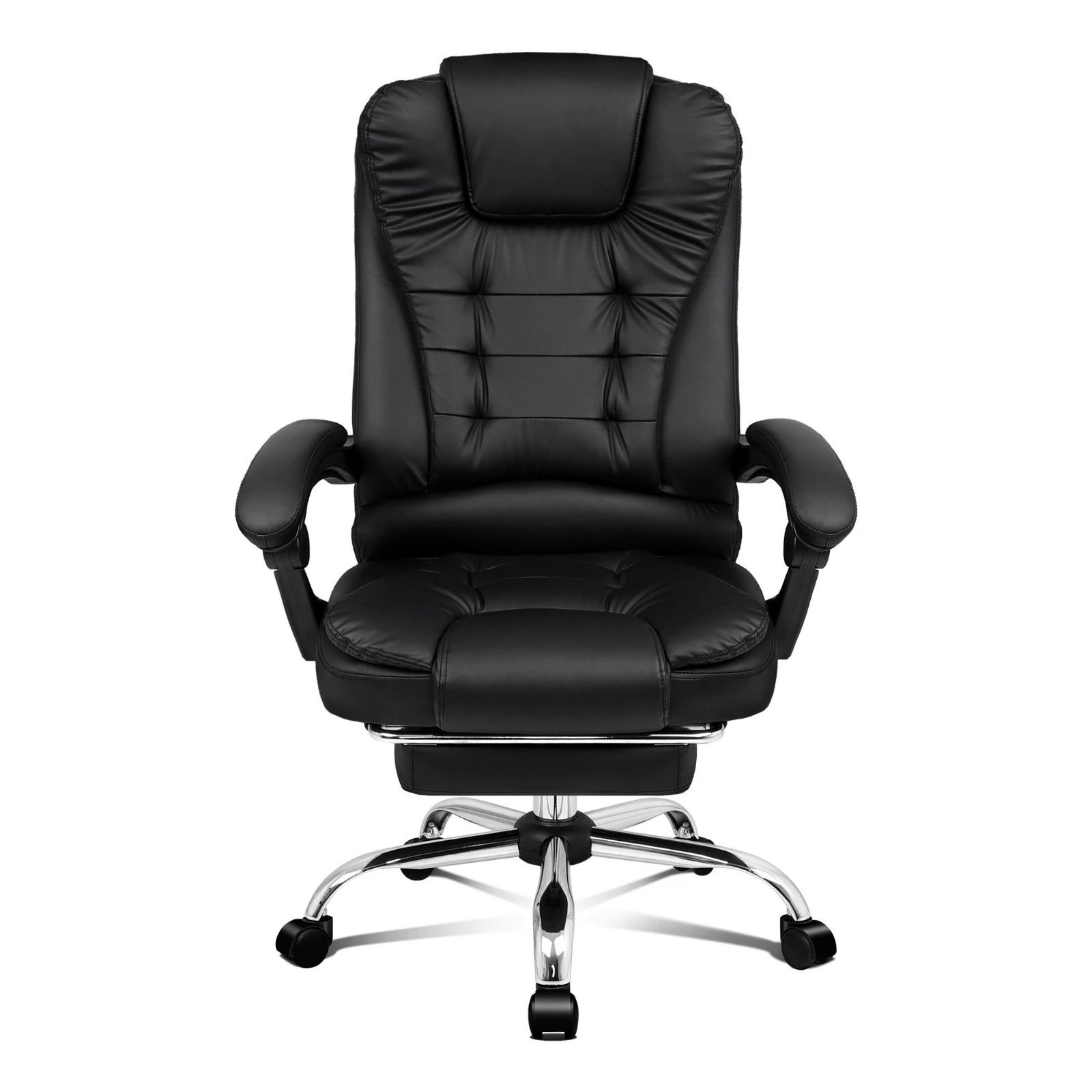 5 Alfordson Office Chair Gaming Executive Computer Racer Footrest PU Leather Seat - Black, 5 of 10
