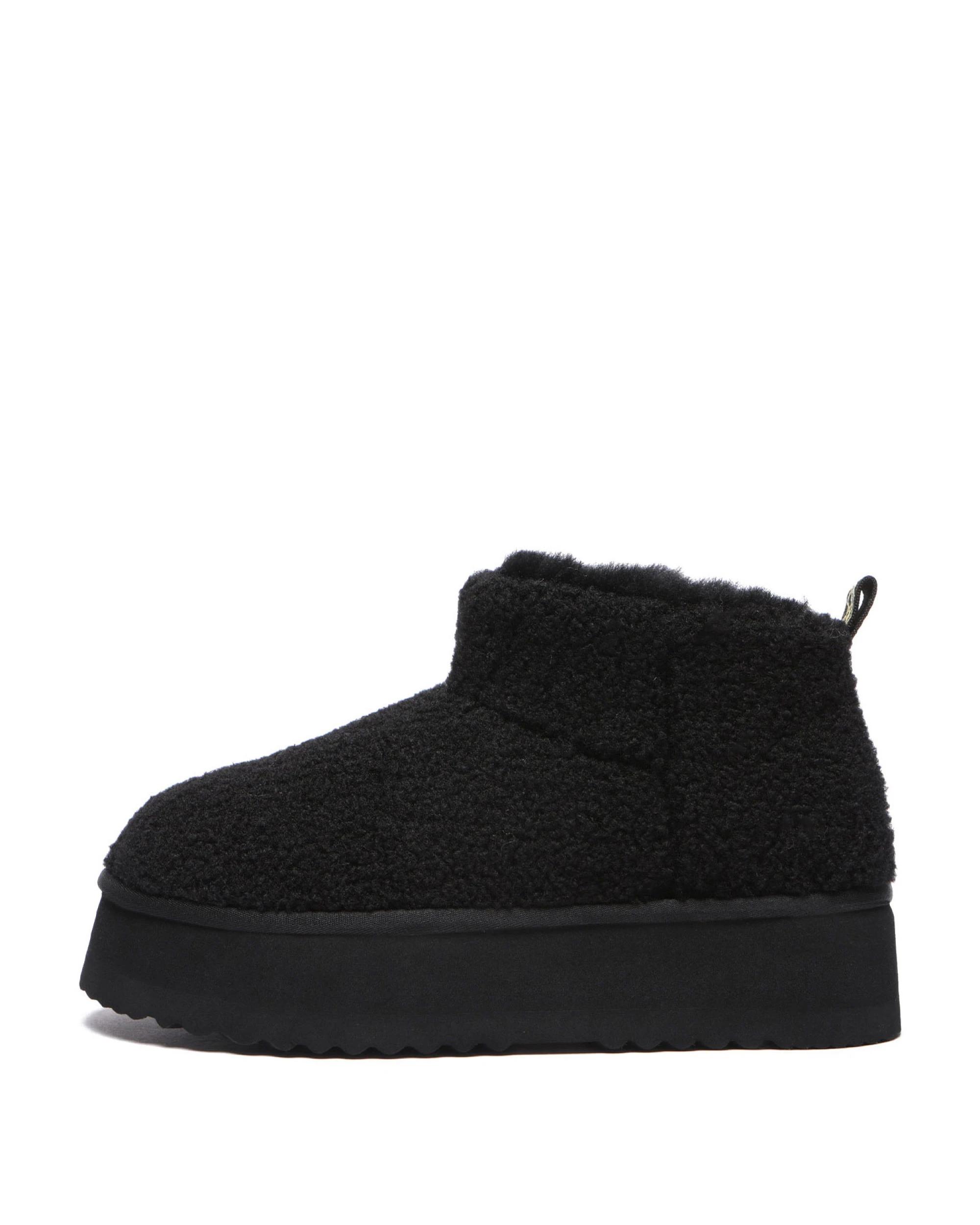 4 Everau Womens Ultra Platform Teddycozy BLACK, 4 of 5