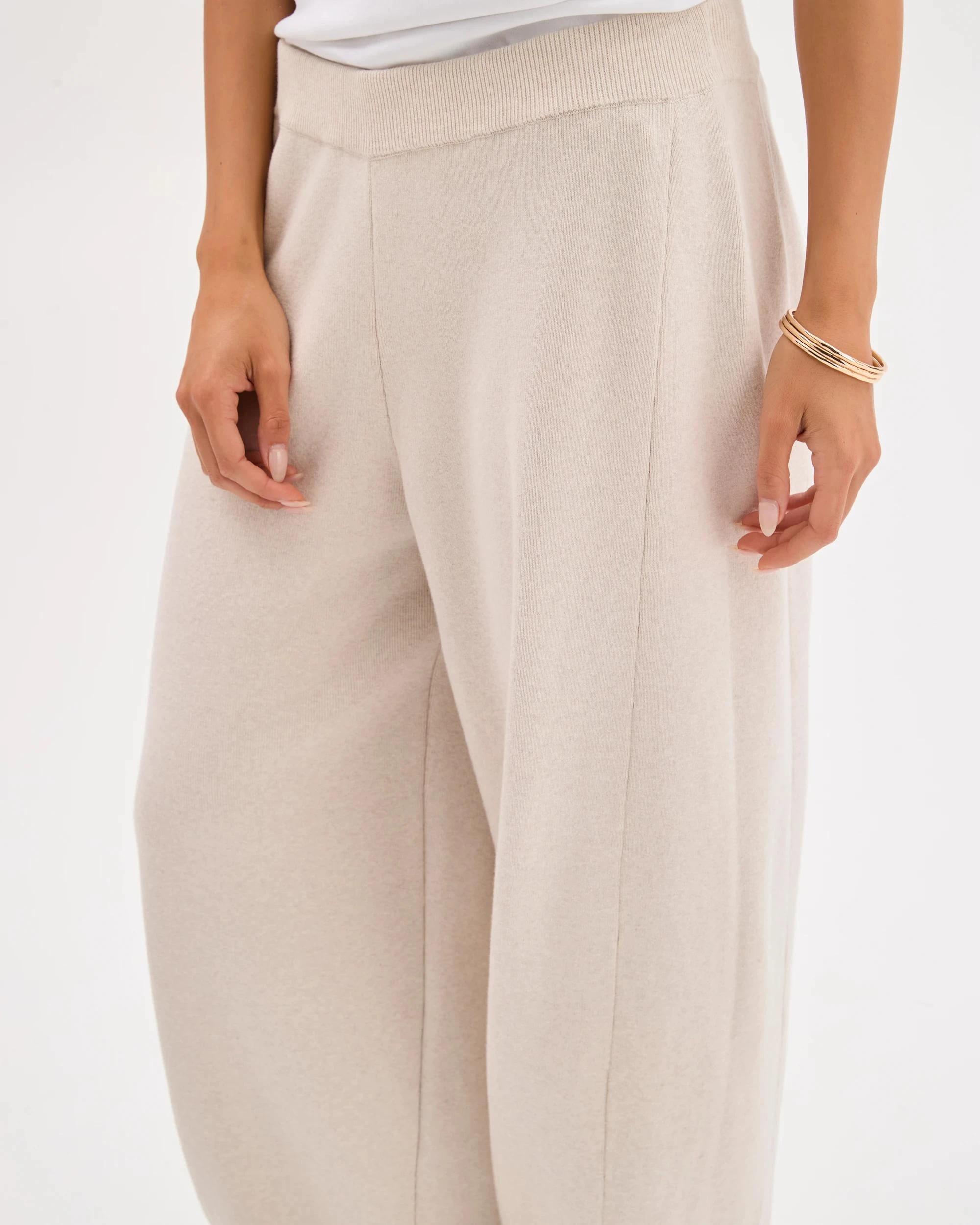 6 Lily Loves Australian Cotton Blend Lounge Knit Pants OATMARLE, 6 of 7