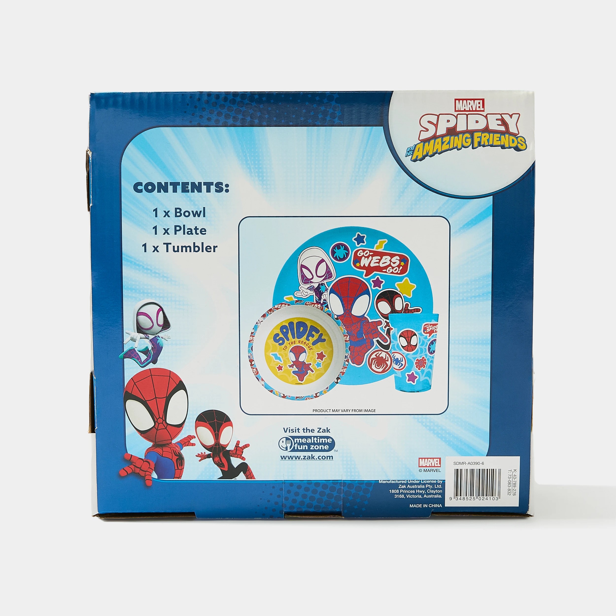 5 Disney Jr. Marvel Spidey and His Amazing Friends 3 Piece Mealtime Set, 5 of 5