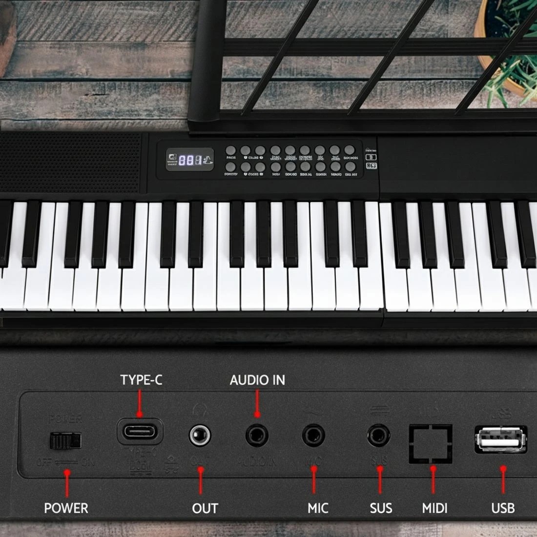 3 Alpha 61 Keys Foldable Electronic Piano Keyboard Digital Electric w/ Carry Bag - Black, 3 of 5