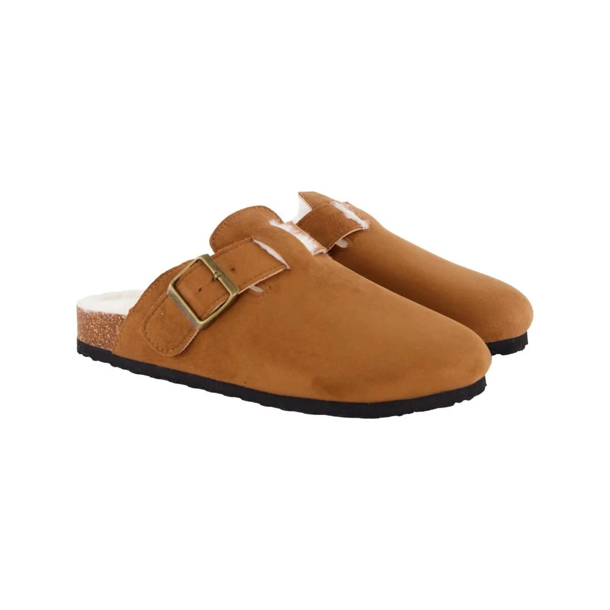 3 Furlined Footbed Clog Slides Chestnut, 3 of 3