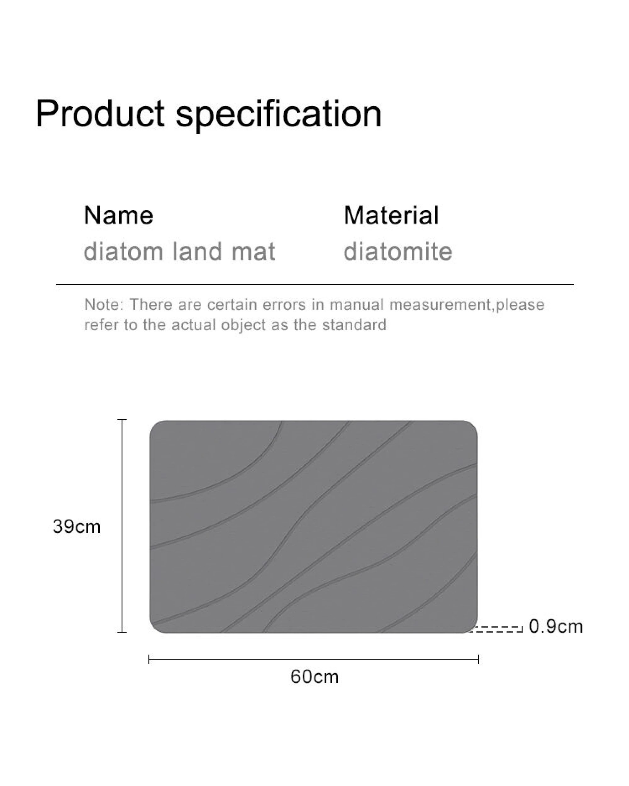 6 BR Home Diatomite Bath Mat with Anti-Slip Design for Enhanced Safety, 6 of 7