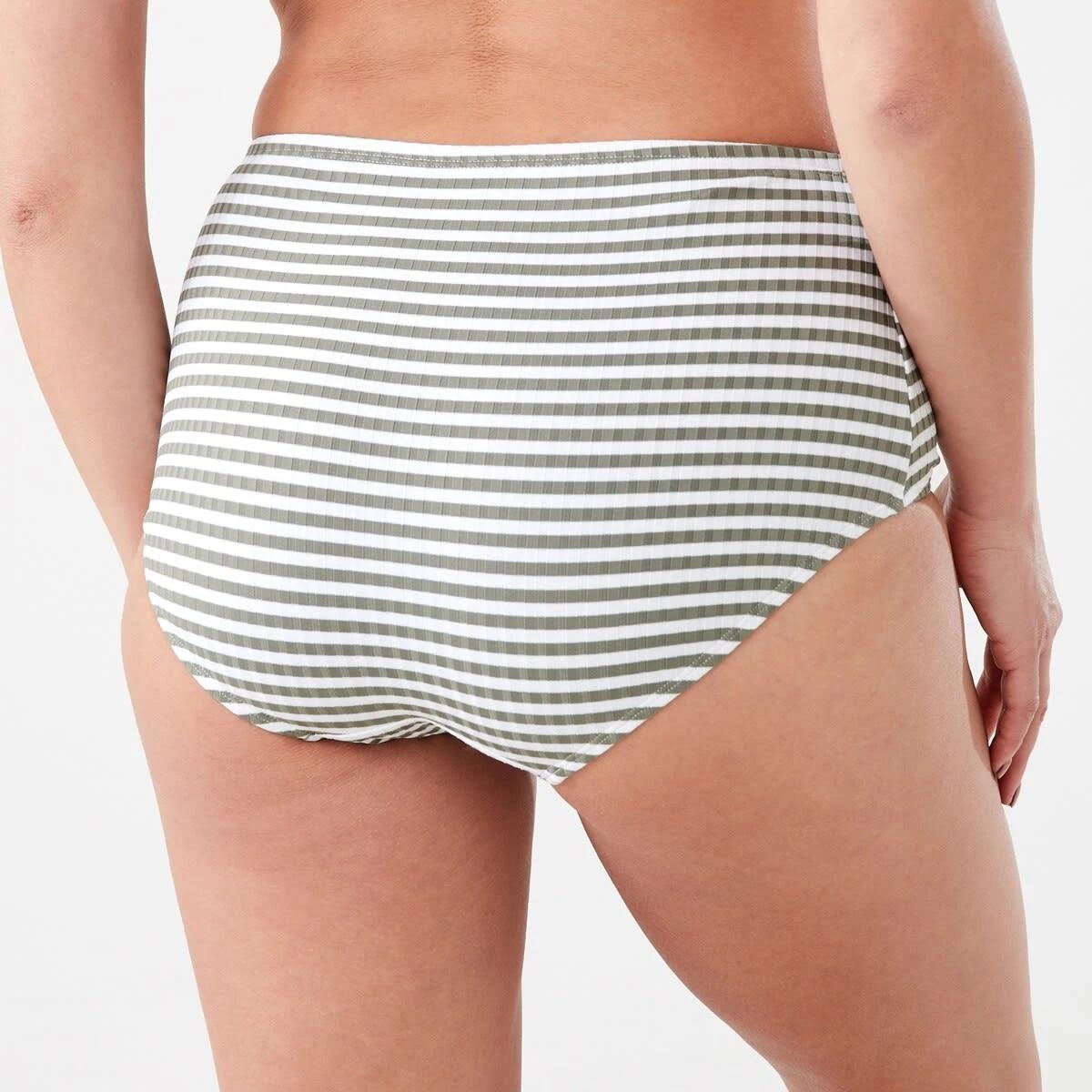 3 Shape Wear Boyleg Bikini Briefs BURNT OLIVE STRIPE, 3 of 5