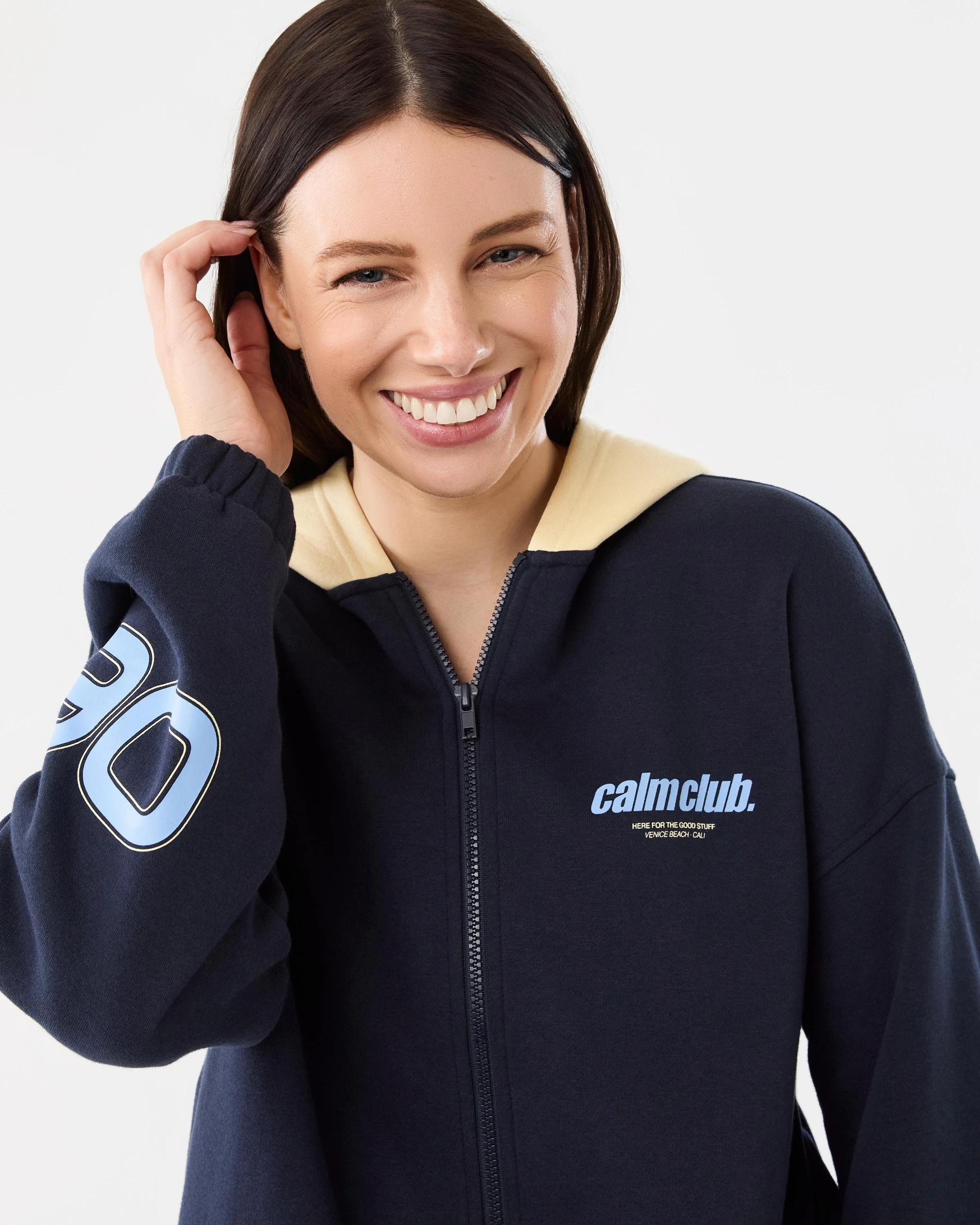 4 Zip Through Bomber Hoodie Calm Club, 4 of 9