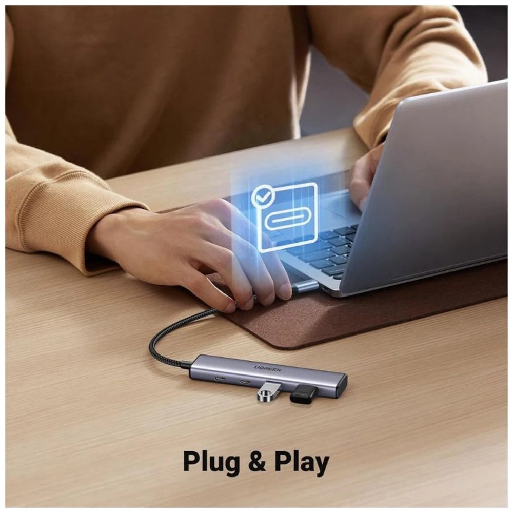 4 UGREEN 4-in-1 USB Hub Black, 4 of 6