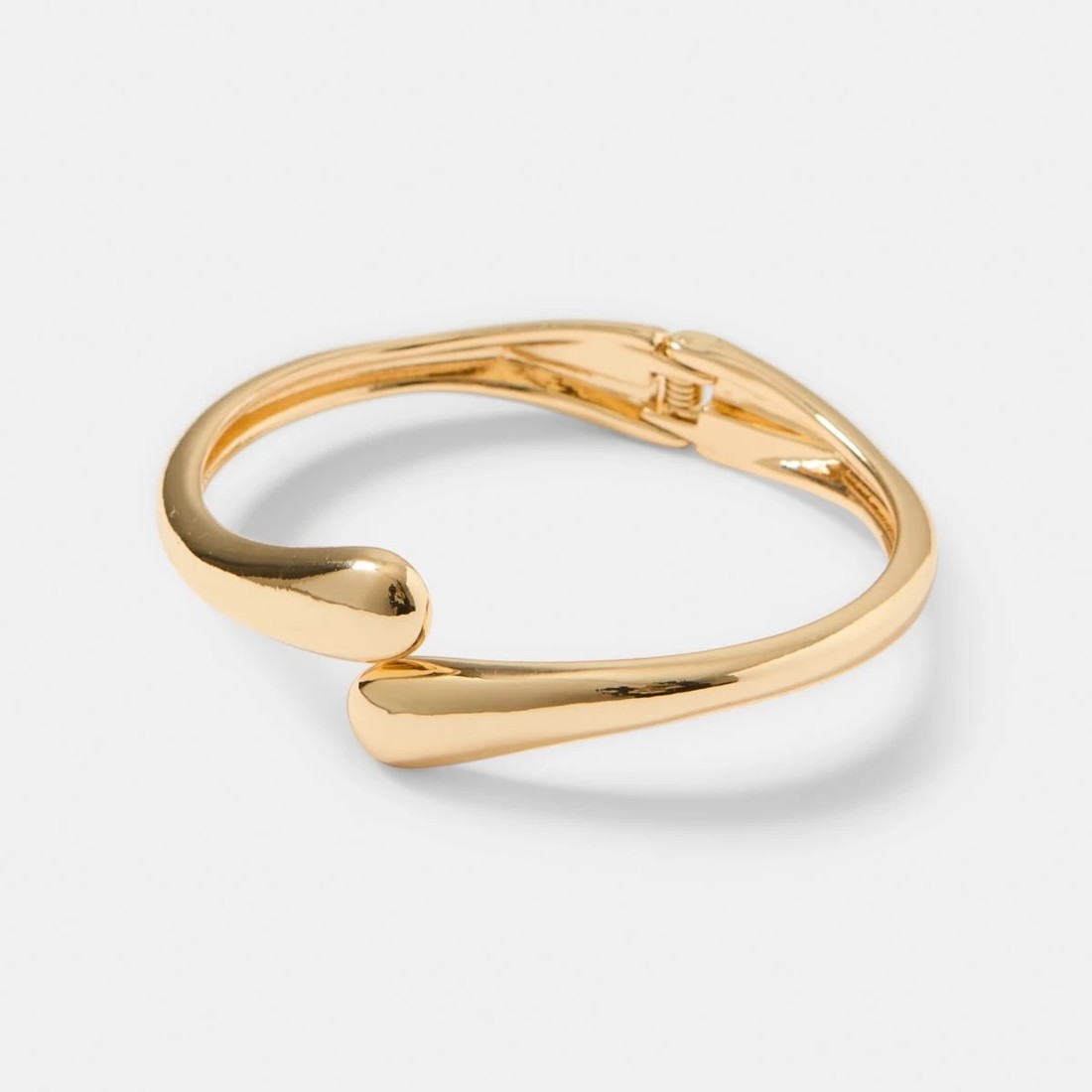 1 Teardrop Hinged Cuff Bracelet - Gold Tone, 1 of 4