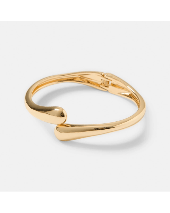 Teardrop Hinged Cuff Bracelet Gold Tone Kmart