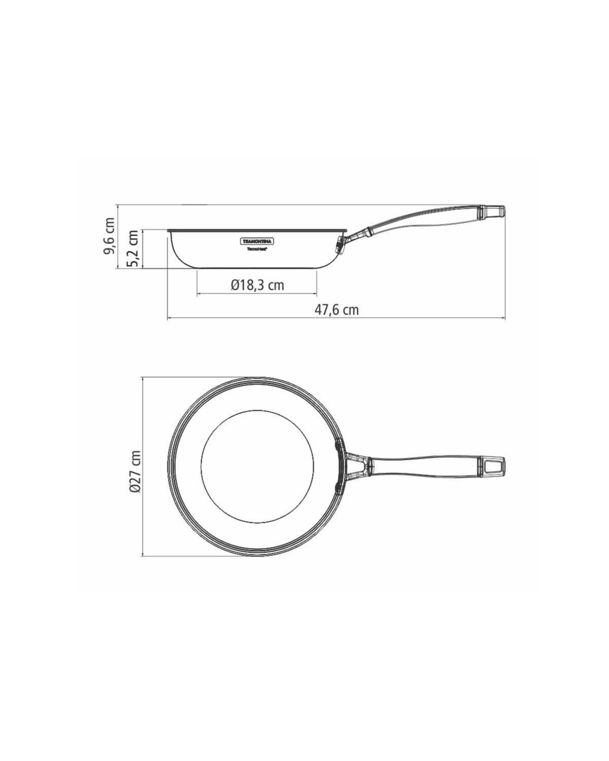 3 Tramontina Grano 26cm Tri-Ply Clad Ceramic Frying Pan, 3 of 3