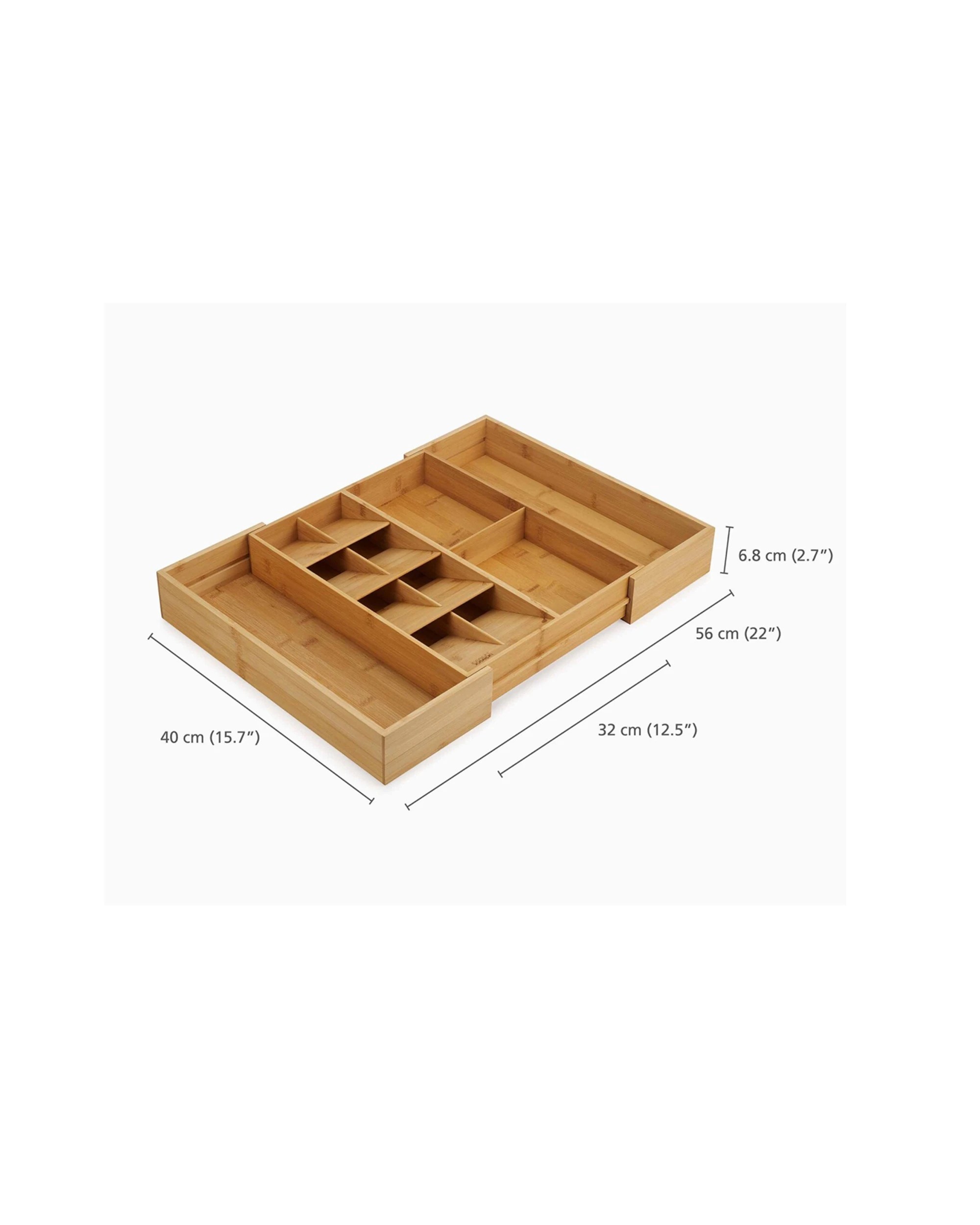 7 Joseph Joseph DrawerStore Bamboo Expanding Cutlery Organiser Tray 40cm - Brown, 7 of 7