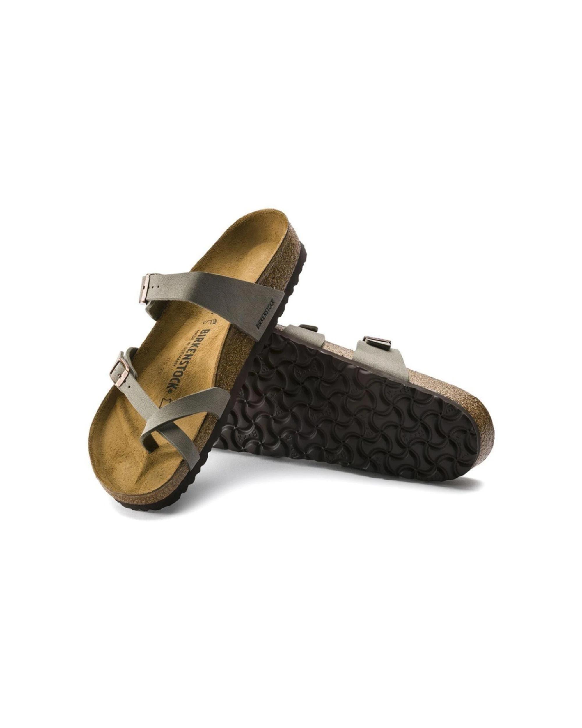 3 Birkenstock Mayari Birko-Flor Nubuck Sandals Regular Width STONE, 3 of 4