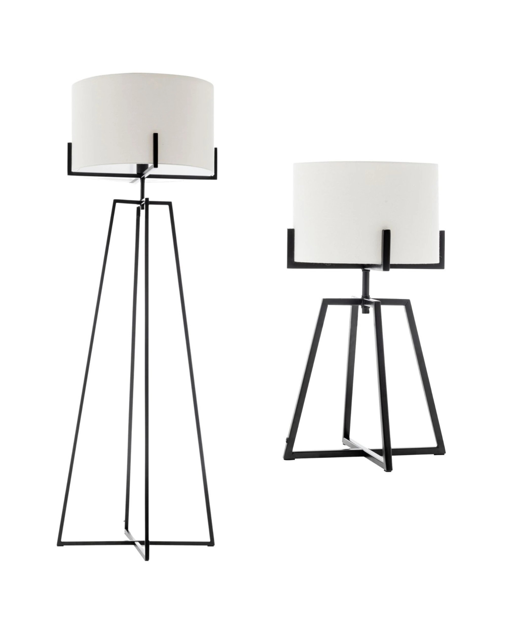 1 BR Home Dimmable Floor and Table Desk Lamp with Linen Shade, 1 of 10