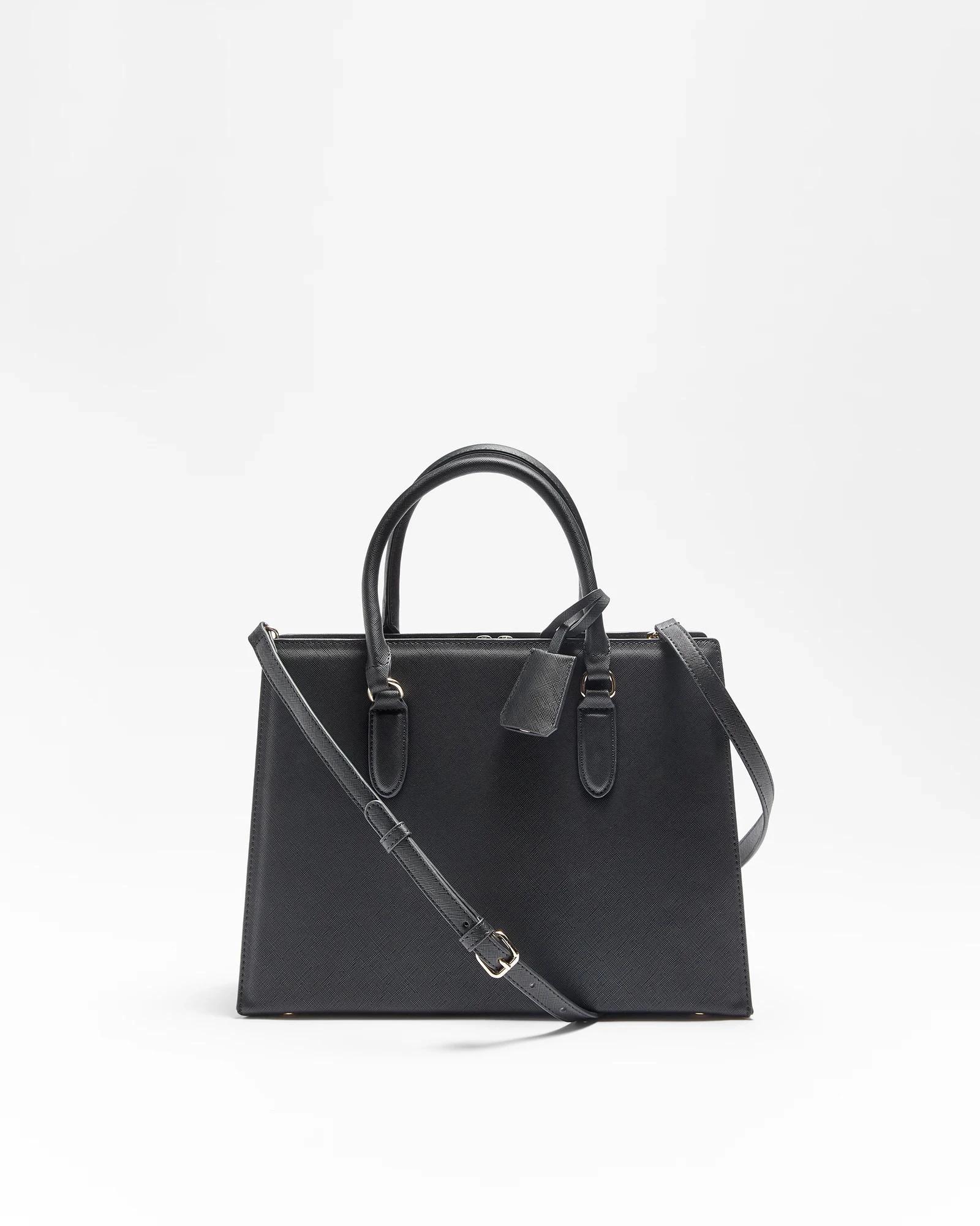 1 Target Medium Structured Work Tote Bag BLACK, 1 of 2