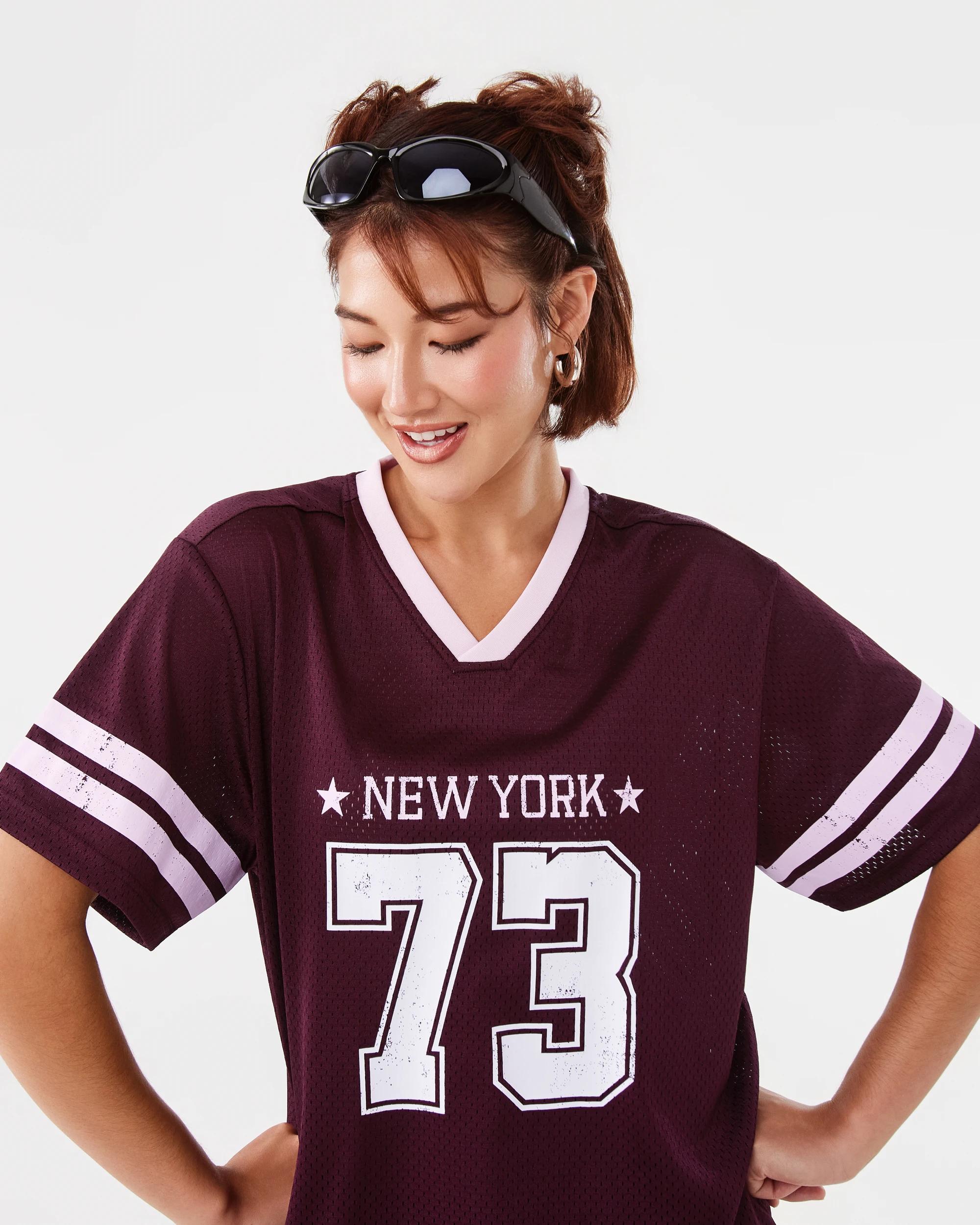 5 Short Sleeve Varsity Top Red Royale, 5 of 10